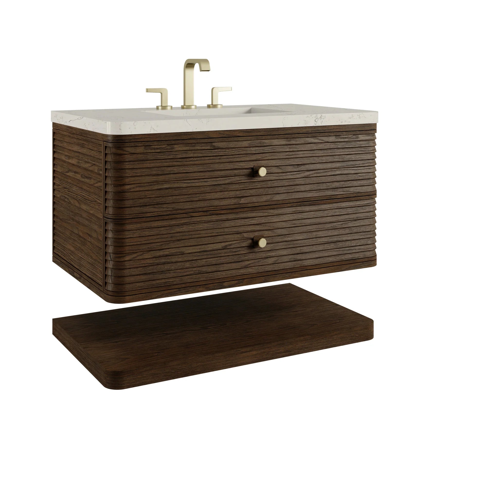 36" Allamari Single Vanity in Sable by James Martin Vanities-Siberian Silestone 9