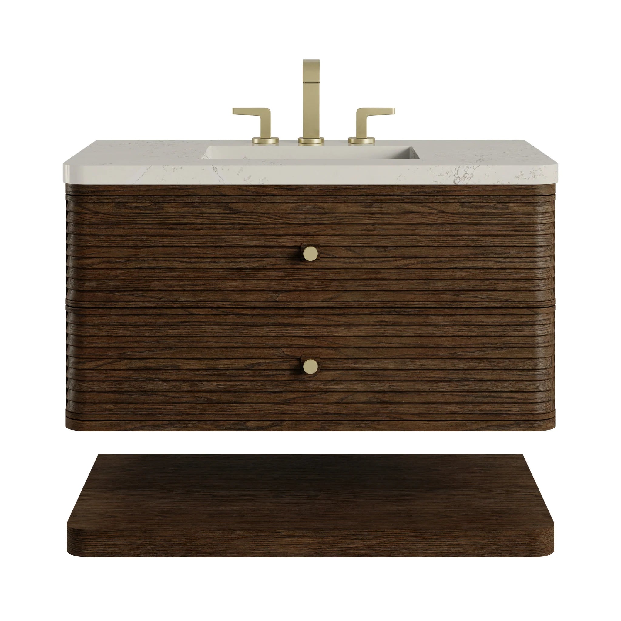 36" Allamari Single Vanity in Sable by James Martin Vanities-Siberian Silestone 