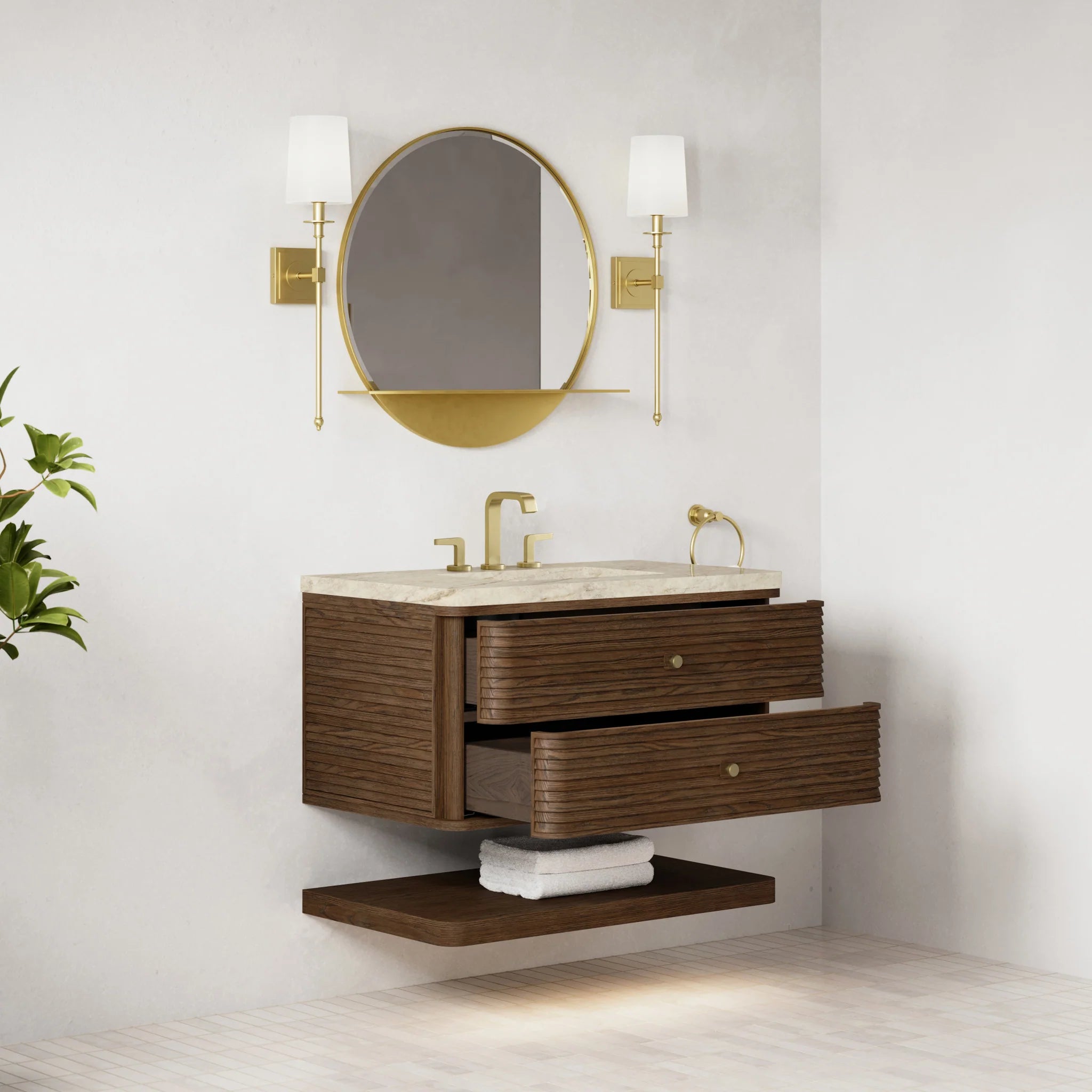 36" Allamari Single Vanity in Sable by James Martin Vanities-Tajnar Eclos 3