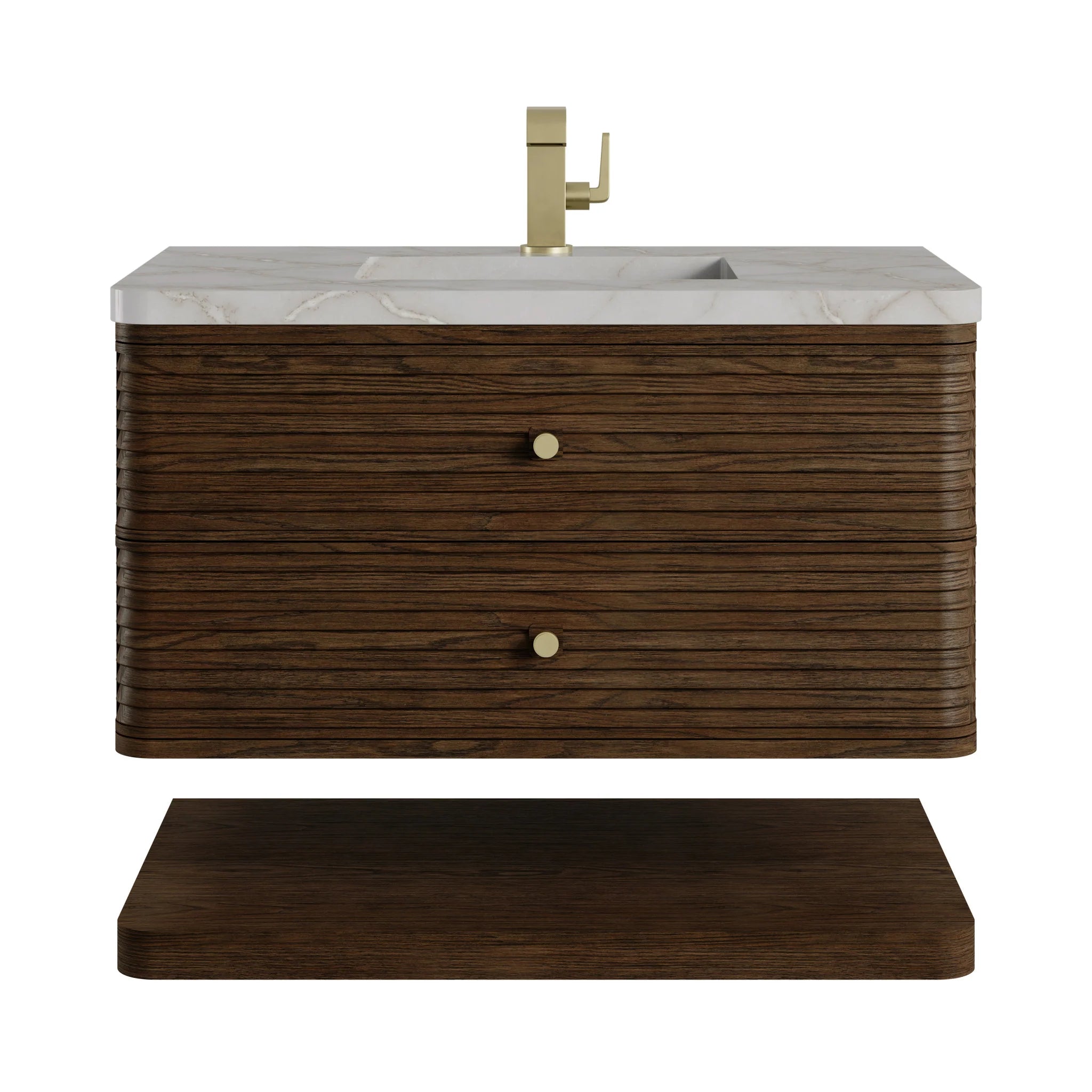 36" Allamari Single Vanity in Sable by James Martin Vanities-Victorian Silver Silestone 15