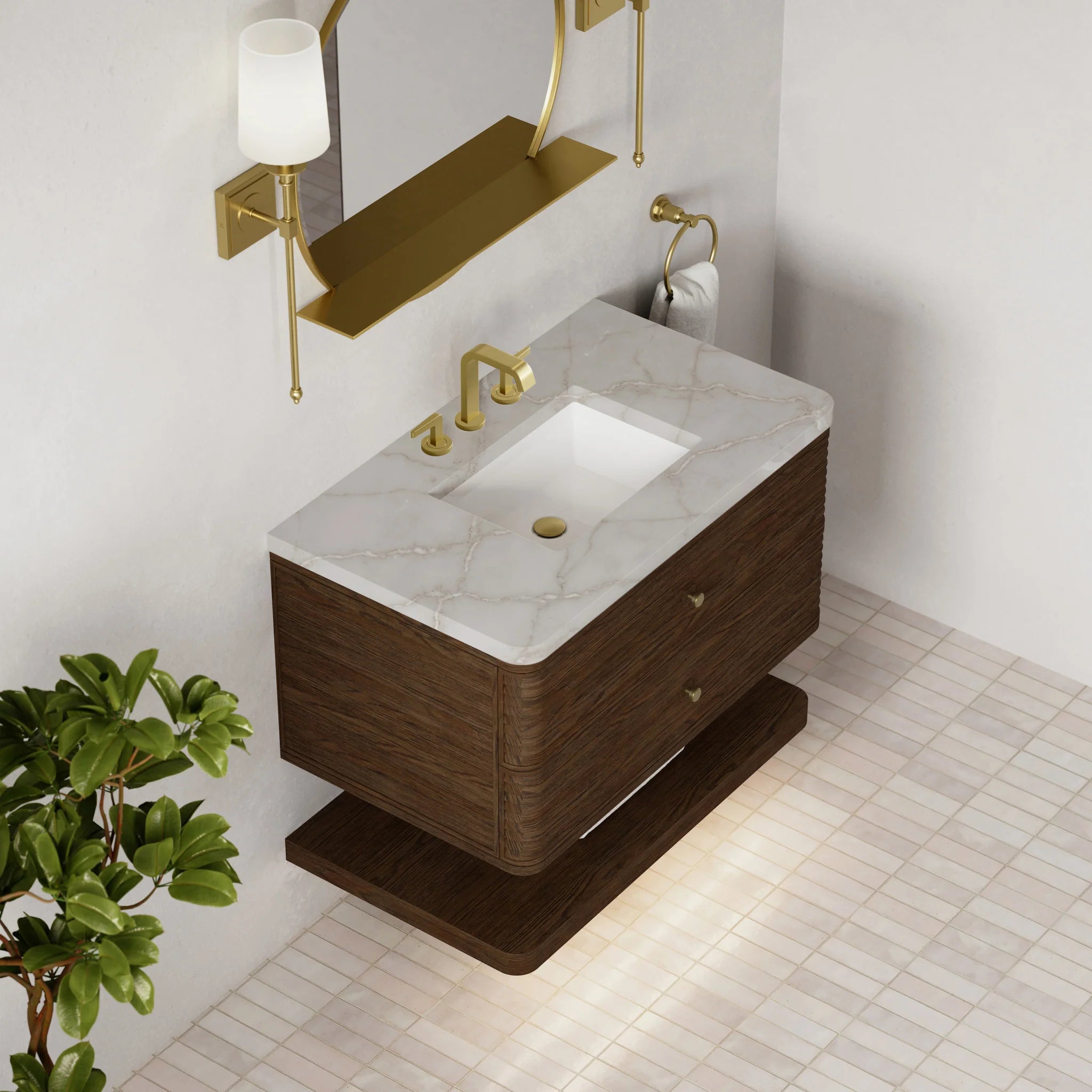 36" Allamari Single Vanity in Sable by James Martin Vanities-Victorian Silver Silestone 5