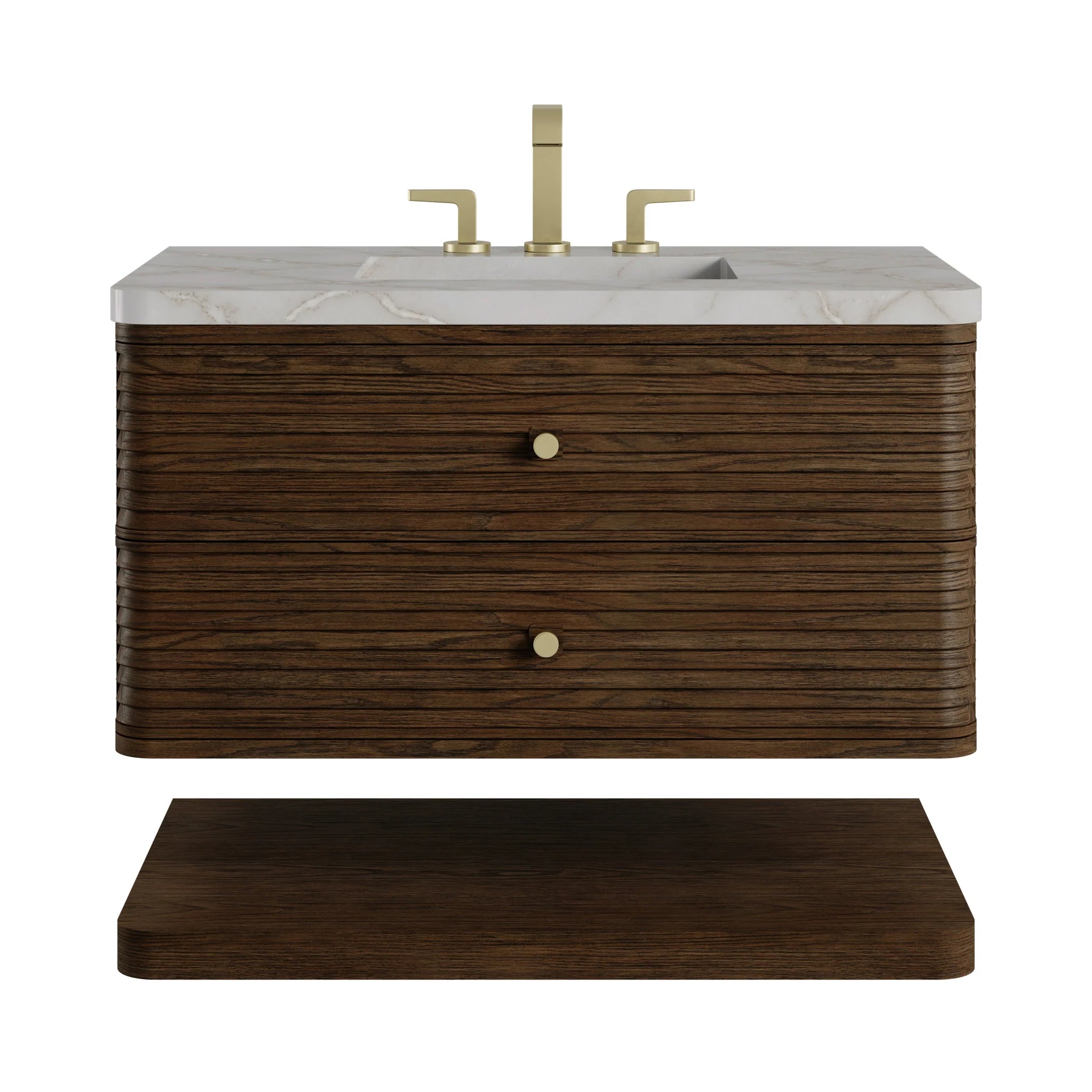 36" Allamari Single Vanity in Sable by James Martin Vanities-Victorian Silver Silestone 