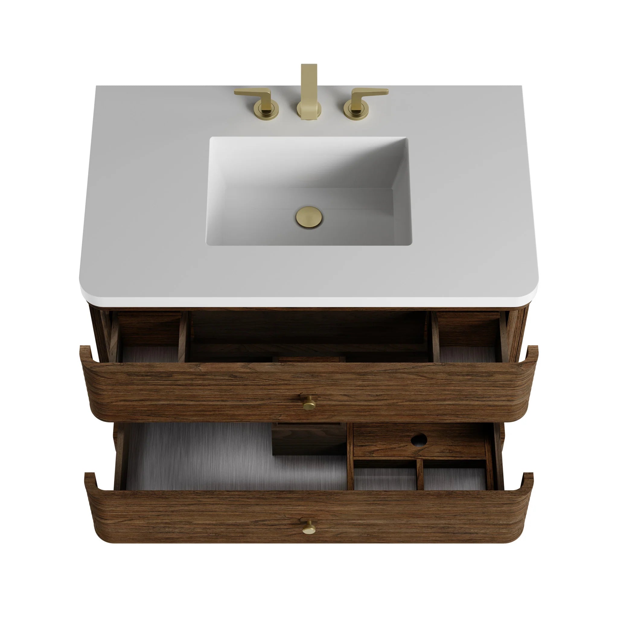 36" Allamari Single Vanity in Sable by James Martin Vanities-White Zeus Silestone 19