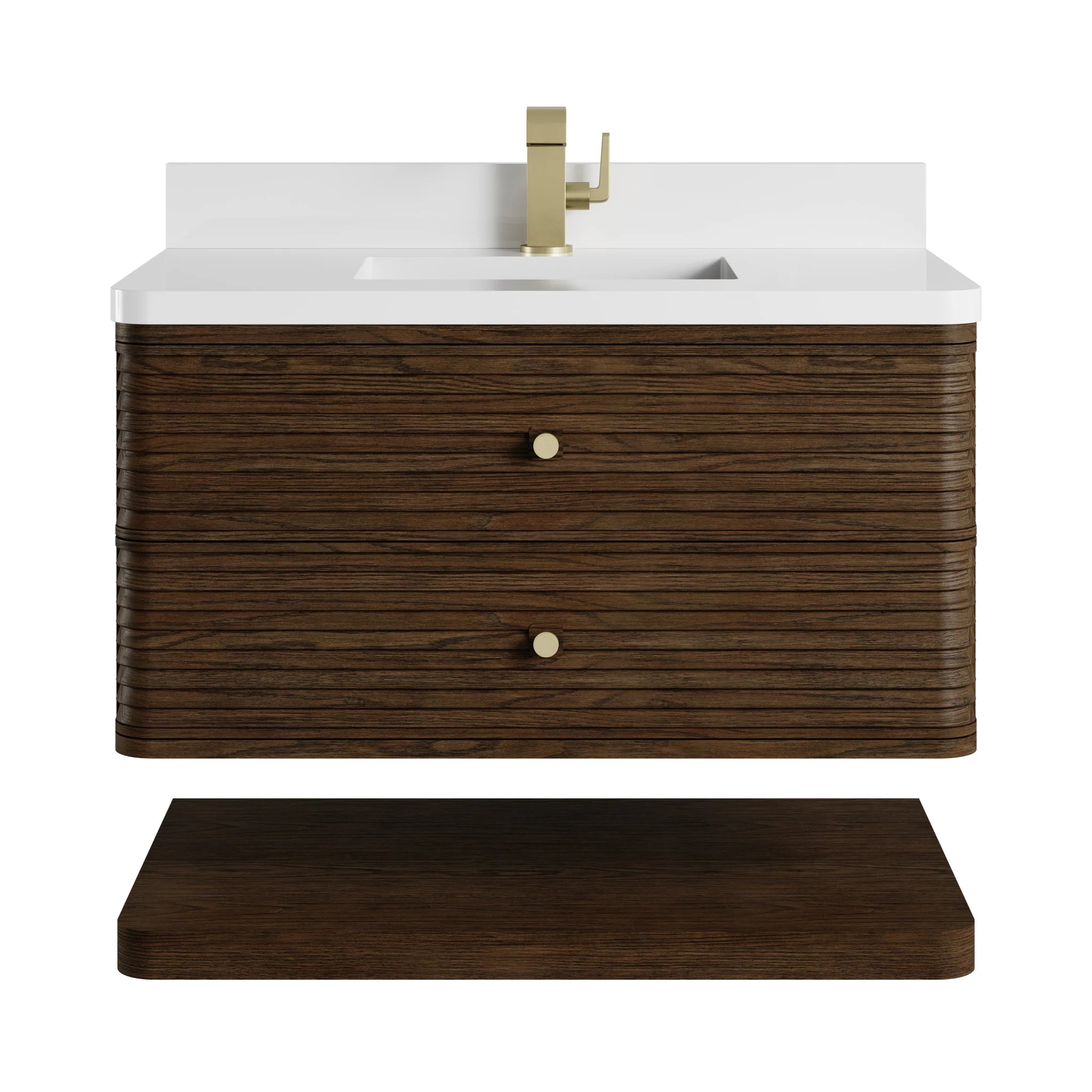 36" Allamari Single Vanity in Sable by James Martin Vanities-White Zeus Silestone 21