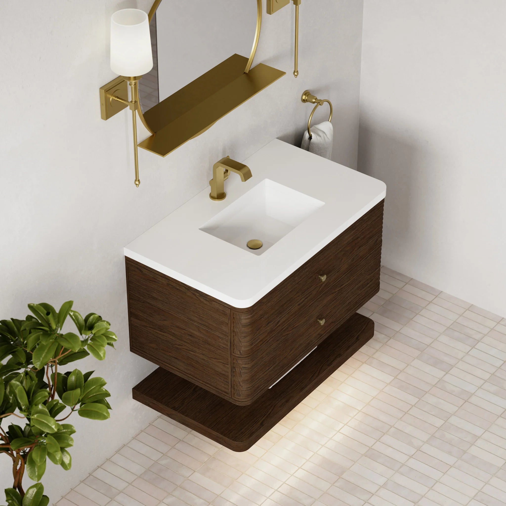 36" Allamari Single Vanity in Sable by James Martin Vanities-White Zeus Silestone 29