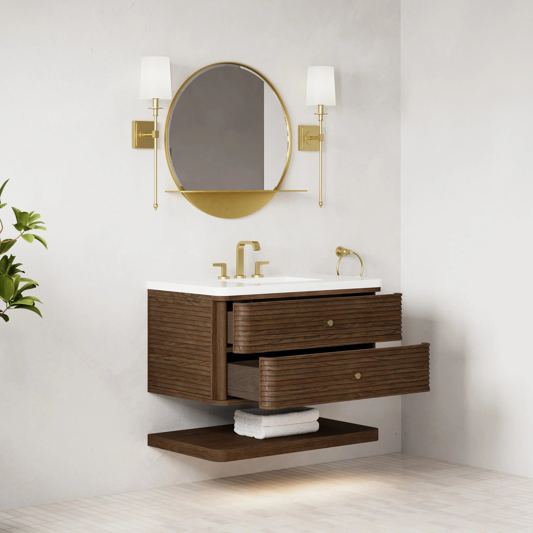 36" Allamari Single Vanity in Sable by James Martin Vanities-White Zeus Silestone 6