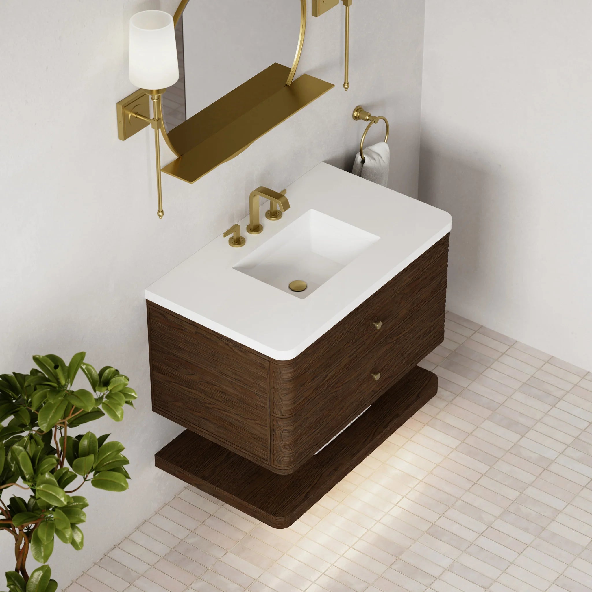 36" Allamari Single Vanity in Sable by James Martin Vanities-White Zeus Silestone 9