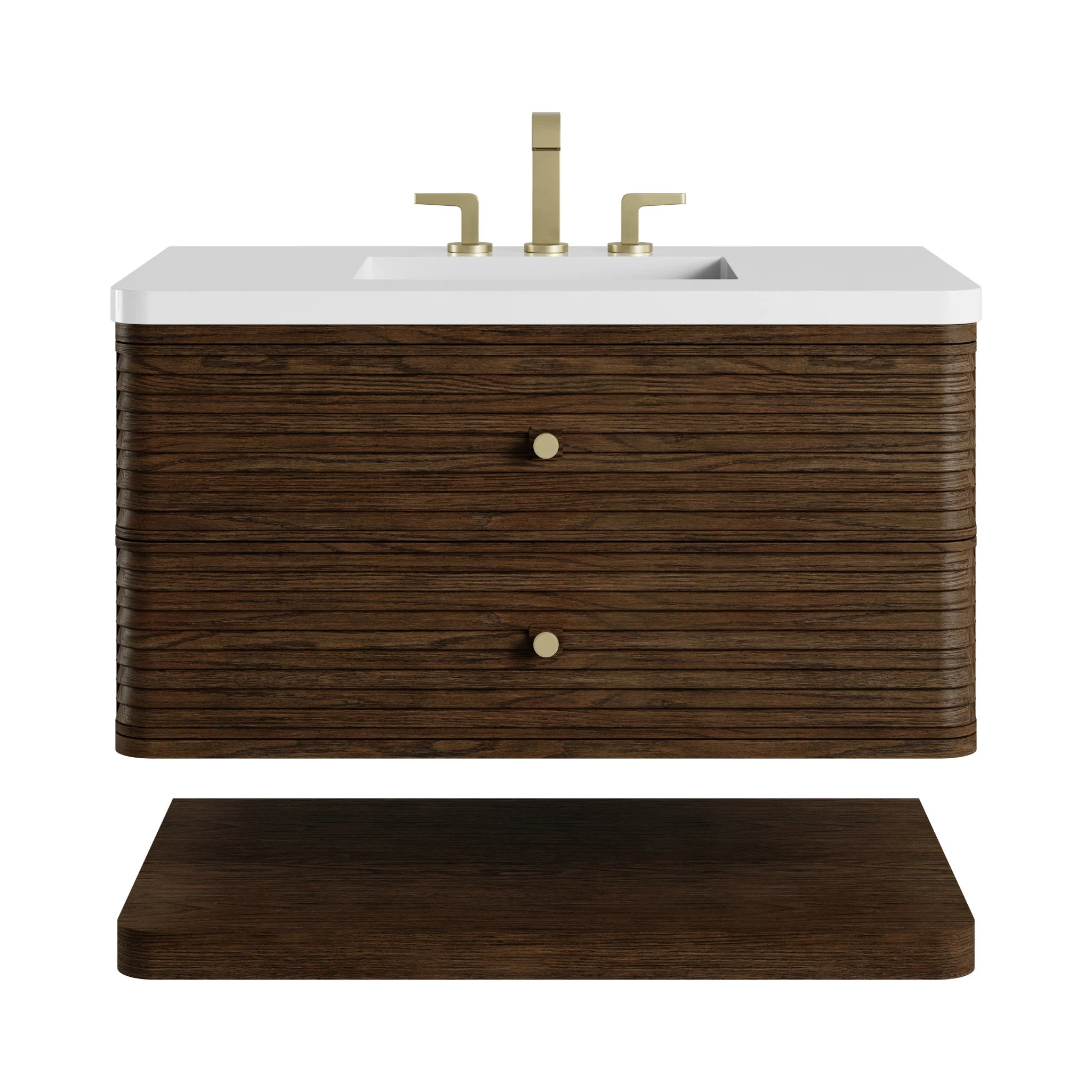 36" Allamari Single Vanity in Sable by James Martin Vanities-White Zeus Silestone 