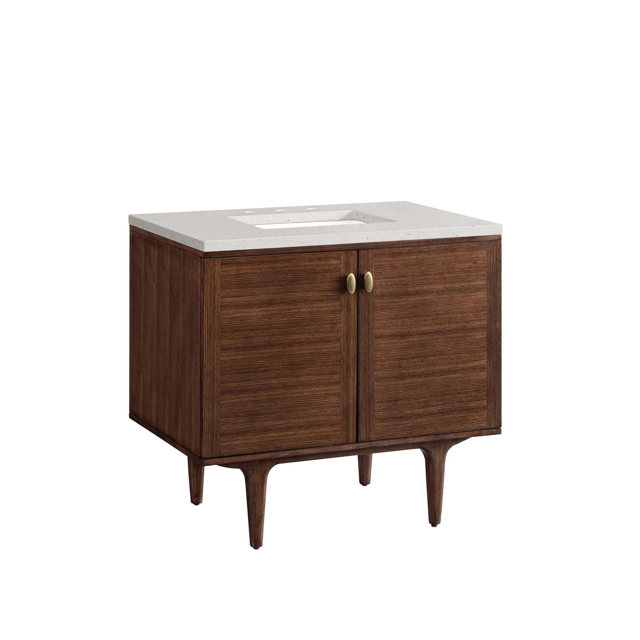 36" Amberly Single Vanity in Mid-Century Walnut-Lime Delight Silestone-8" Widespread image 10