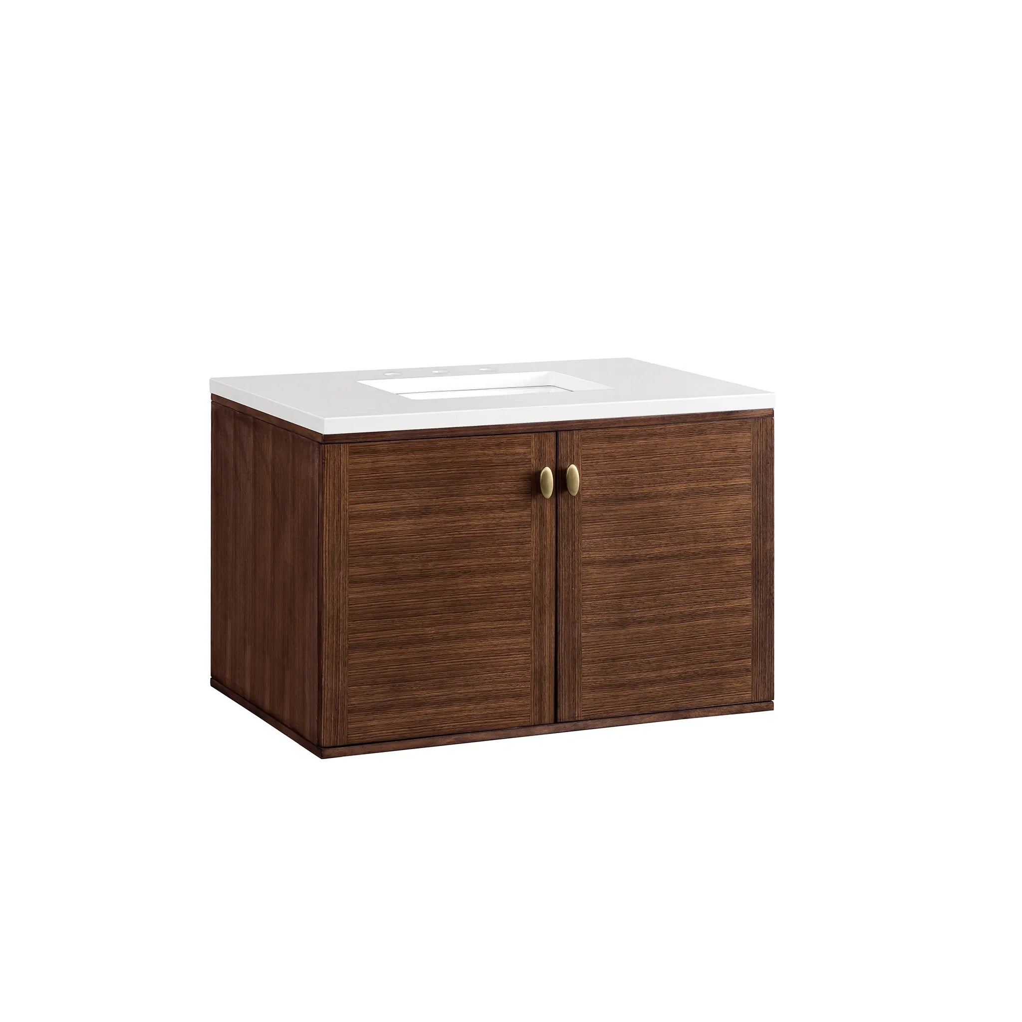 36" Amberly Single Vanity in Mid-Century Walnut-White Zeus Silestone-8" Widespread image 18