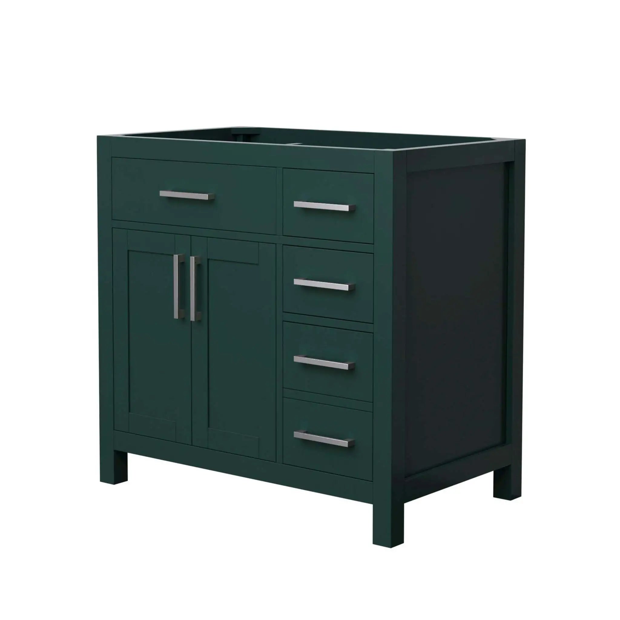36" Beckett Single Bathroom Vanity in Green with Brushed Nickel Trim by Wyndham