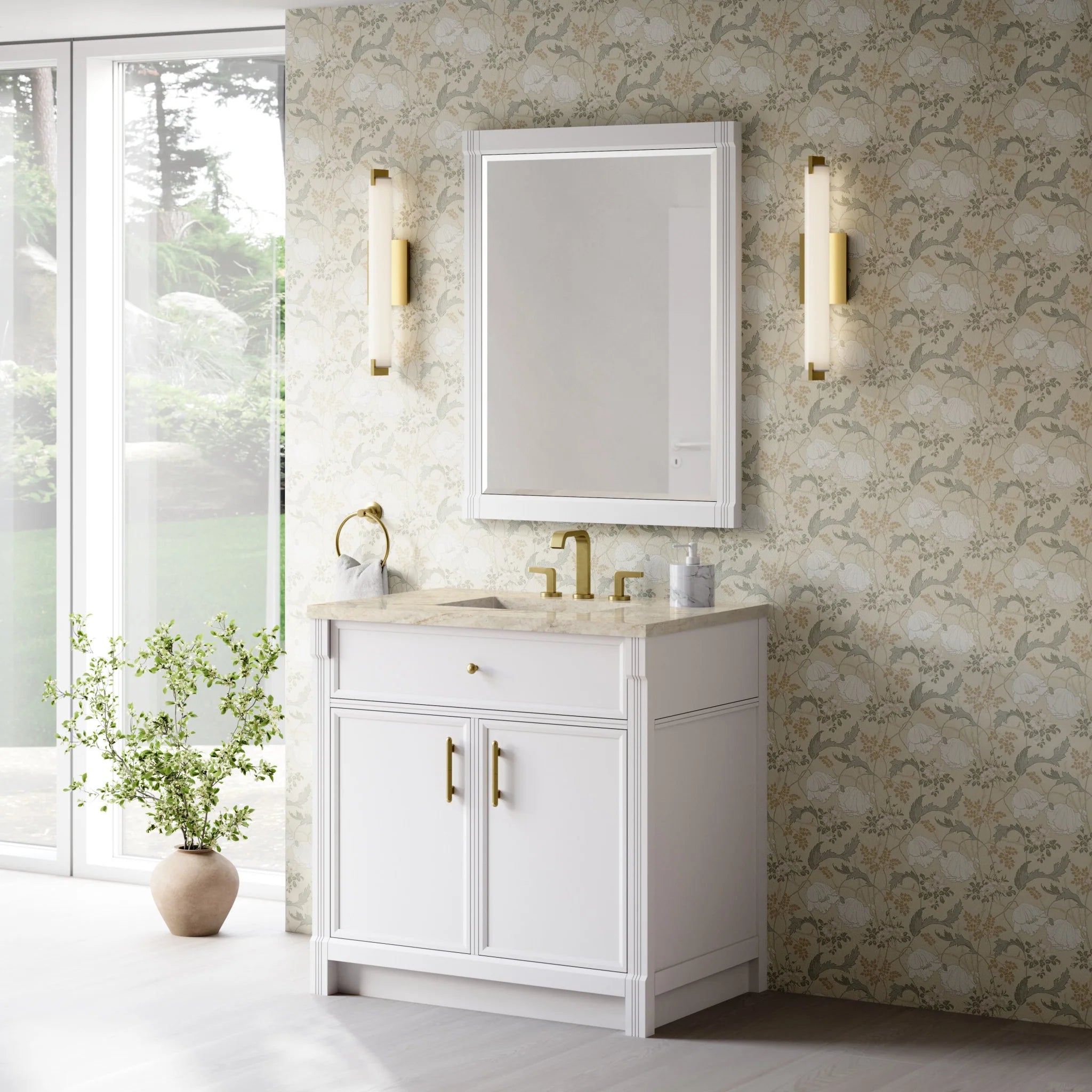 36" Bellshire Single Vanity in Bright White by James Martin Vanities-Tajnar Eclos 2