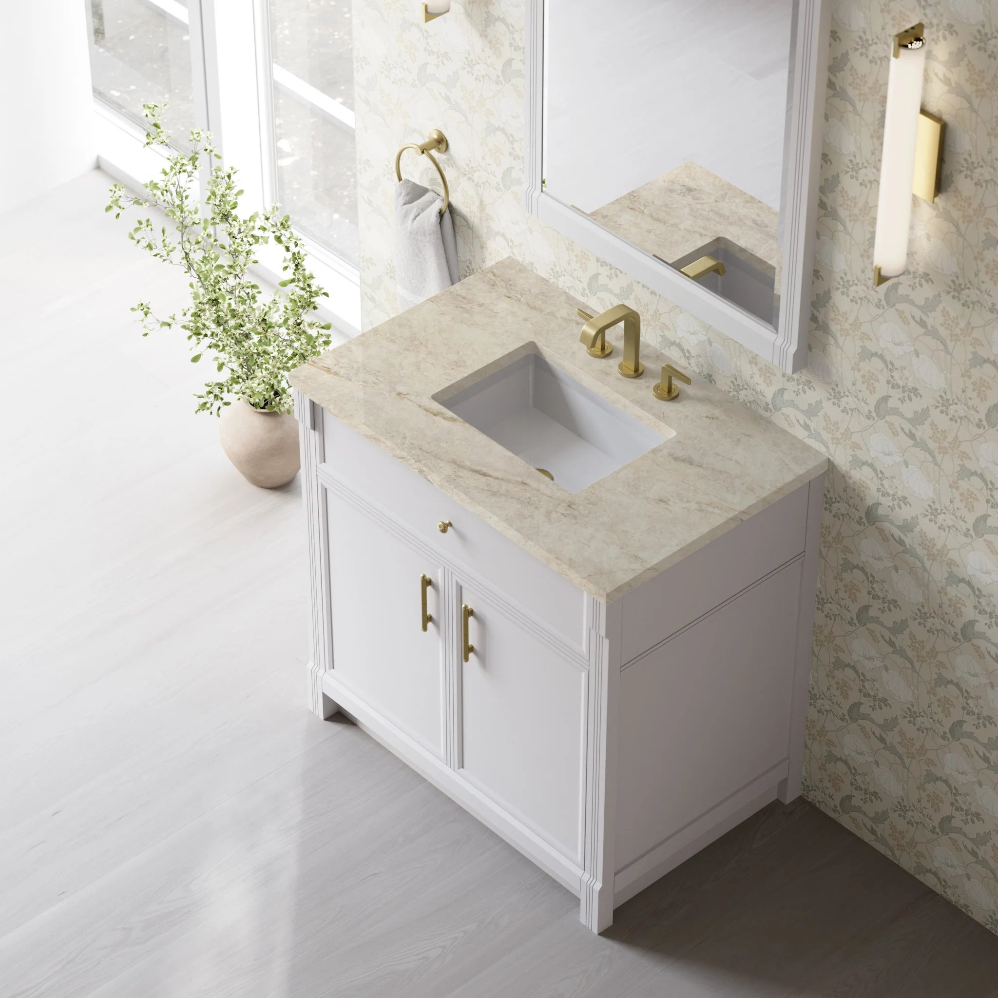 36" Bellshire Single Vanity in Bright White by James Martin Vanities-Tajnar Eclos 5