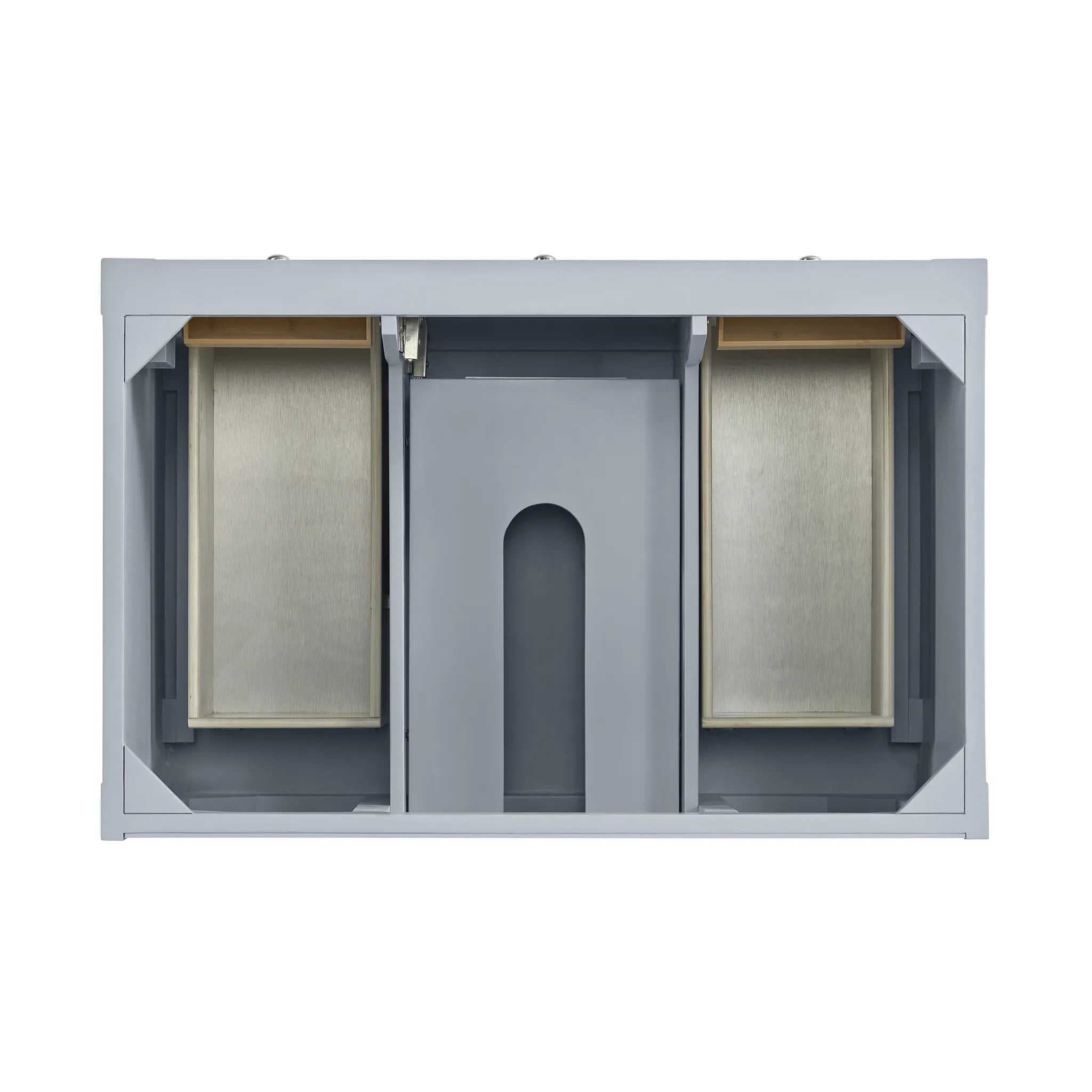 36" Breckenridge Single Vanity in Serenity Blue-Victorian Silver Silestone-8" Widespread image 5