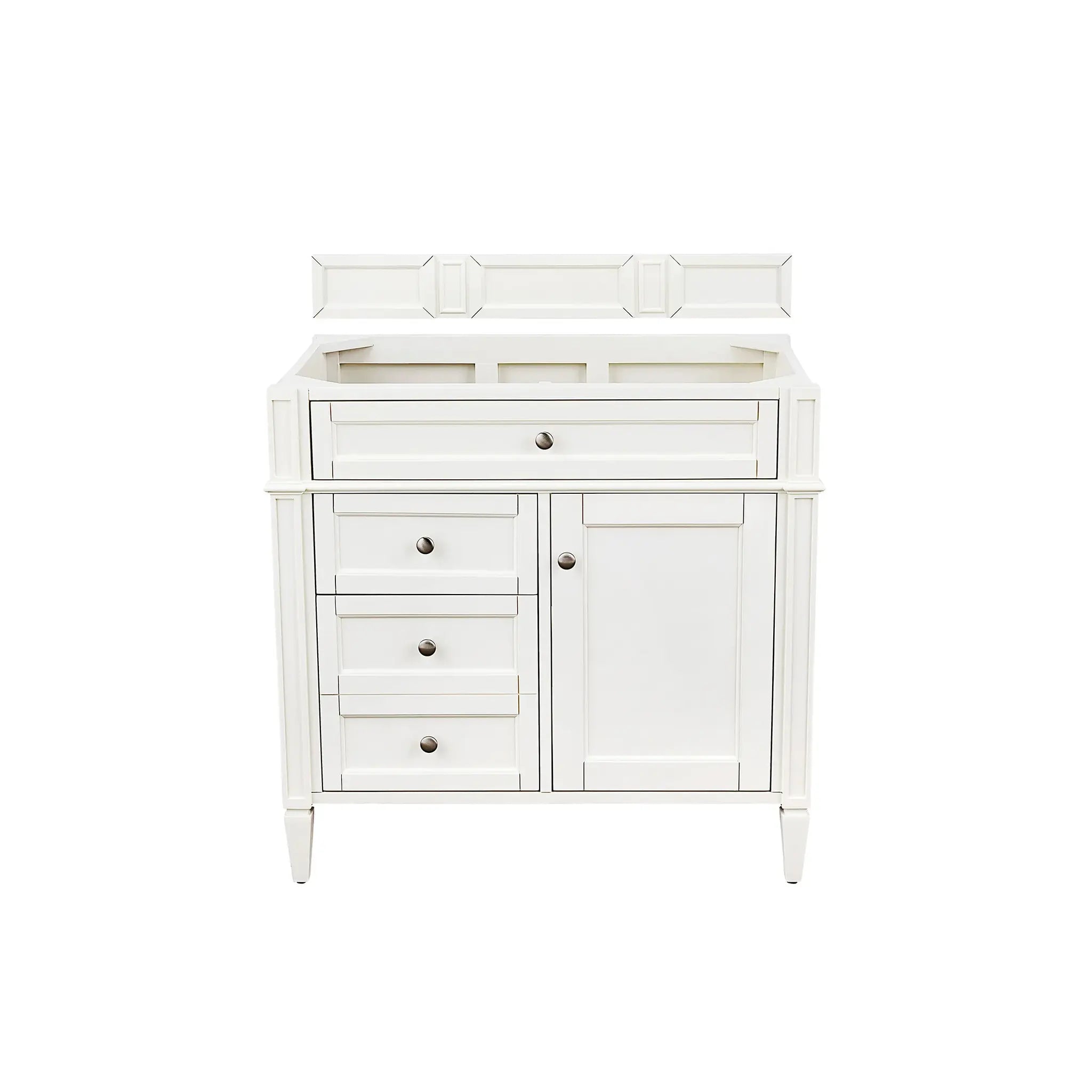 36" Brittany Single Vanity in Bright White-Cabinet Only-Not Available image