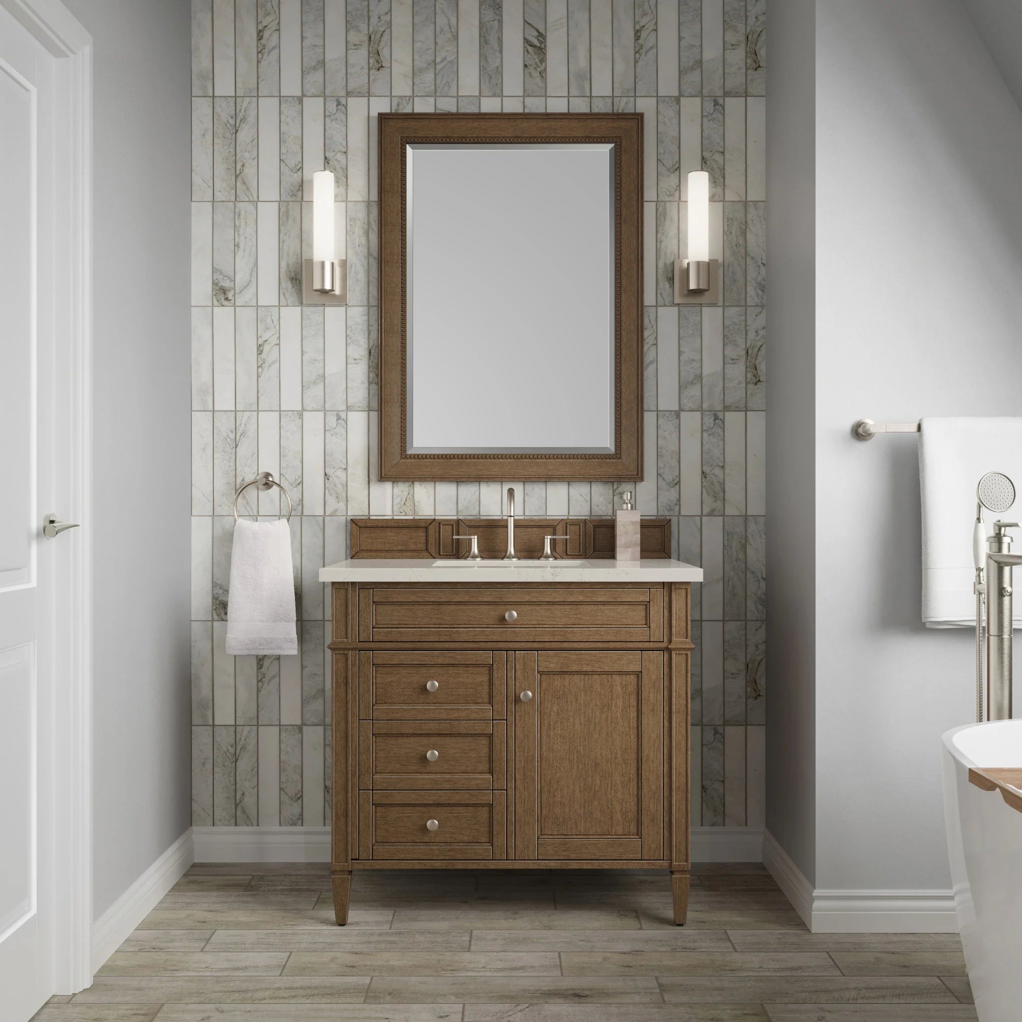36-brittany-single-vanity-in-saddle-brown-by-james-martin-vanities-siberian-silestone image 1