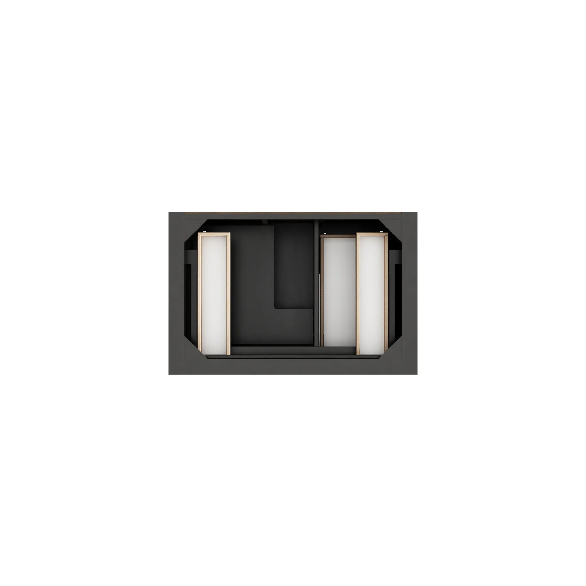 36" Brookfield Single Vanity in Black Onyx-Charcoal Soapstone Silestone-8" Widespread image 5