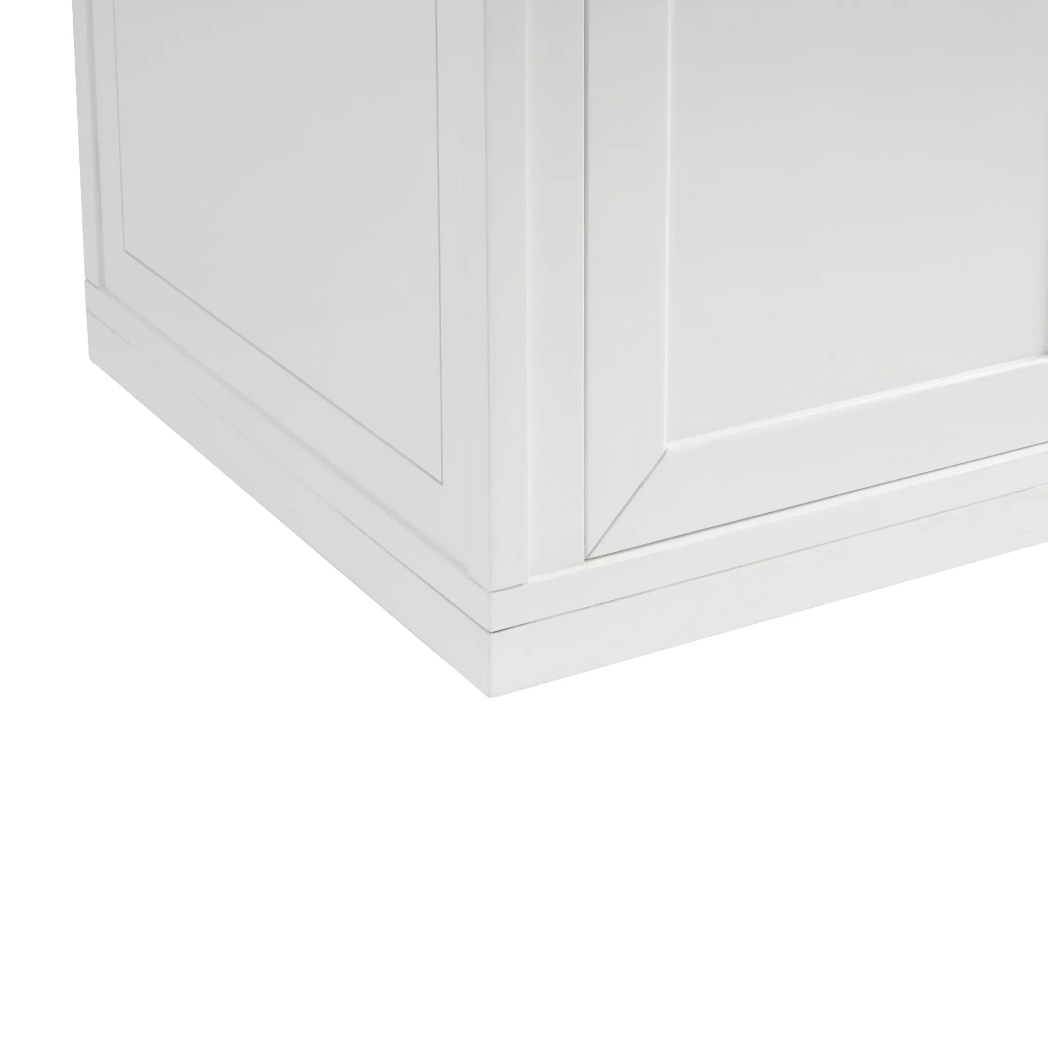 36" Chicago Single Vanity in Glossy White-Carrara White Marble-8" Widespread image 14