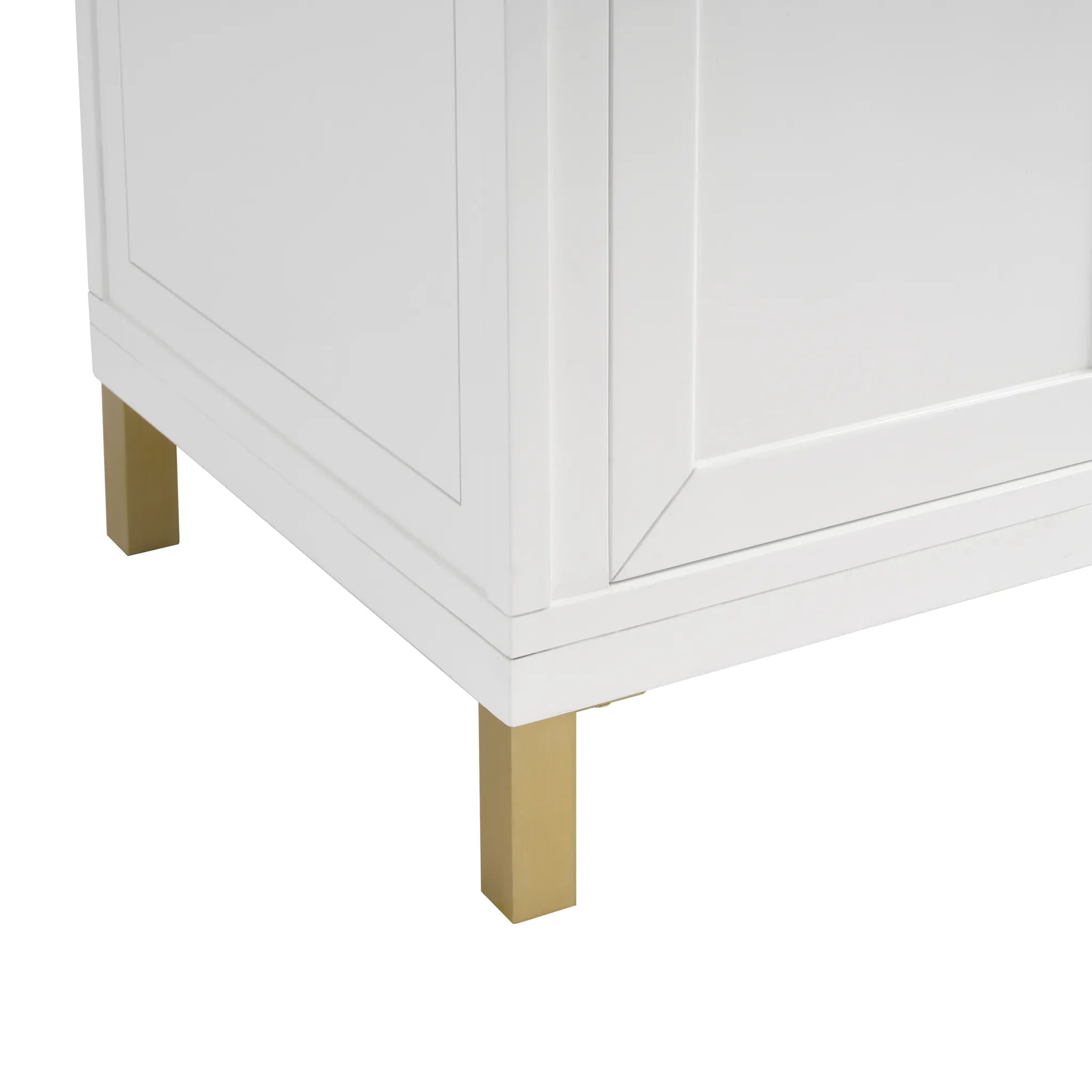 36" Chicago Single Vanity in Glossy White-White Zeus Silestone & Backsplash-Single Hole image 11