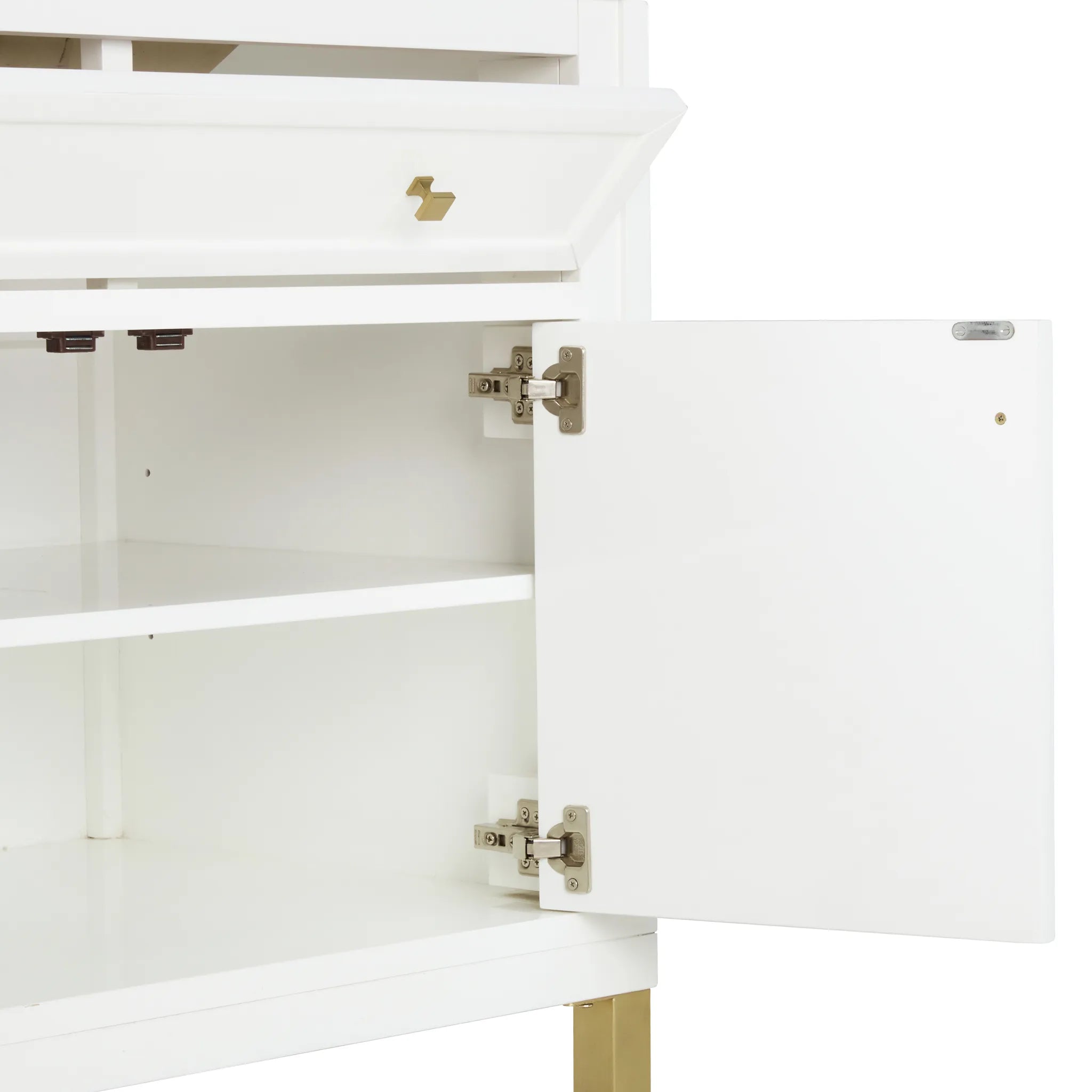 36" Chicago Single Vanity in Glossy White-White Zeus Silestone & Backsplash-Single Hole image 13