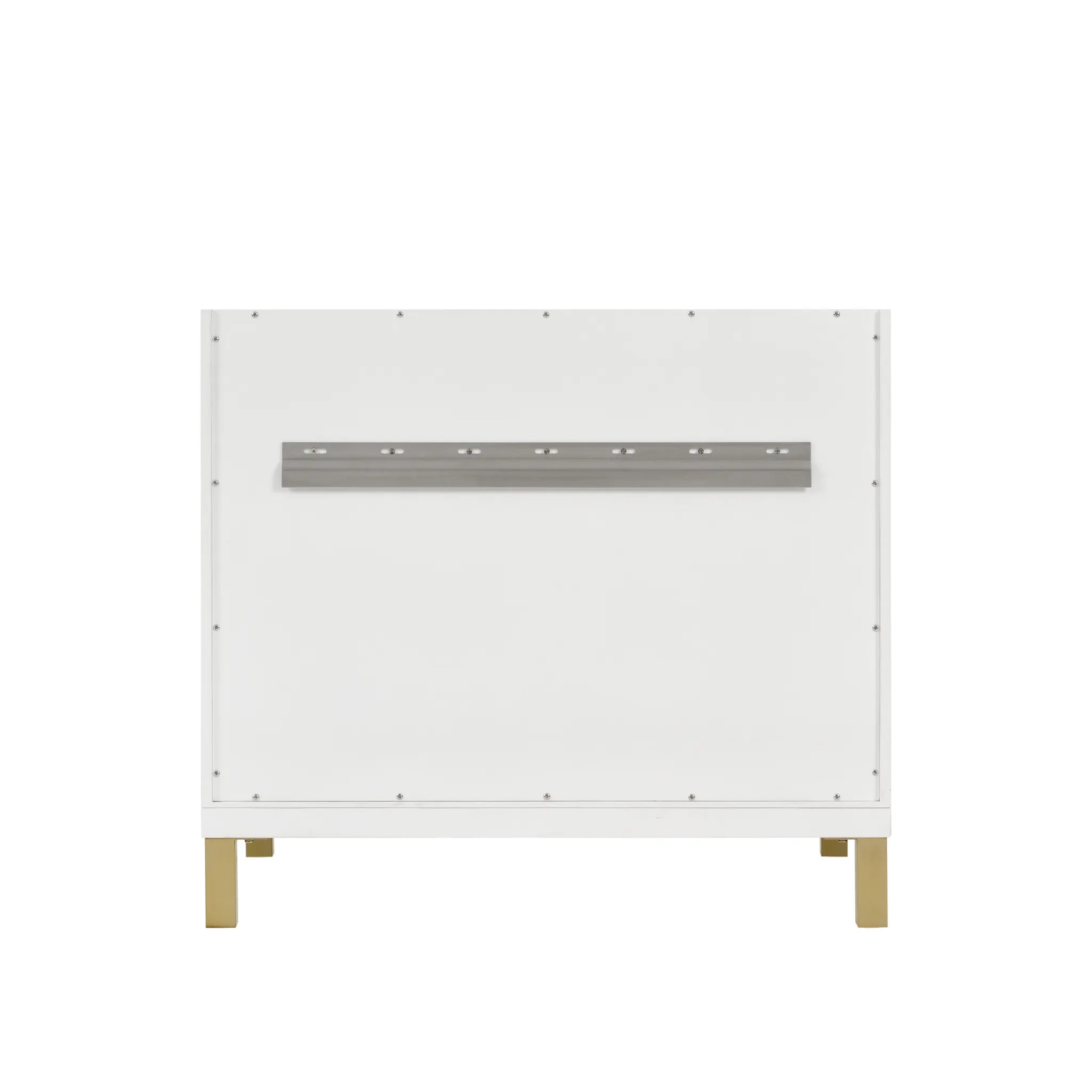 36" Chicago Single Vanity in Glossy White-White Zeus Silestone & Backsplash-Single Hole image 8