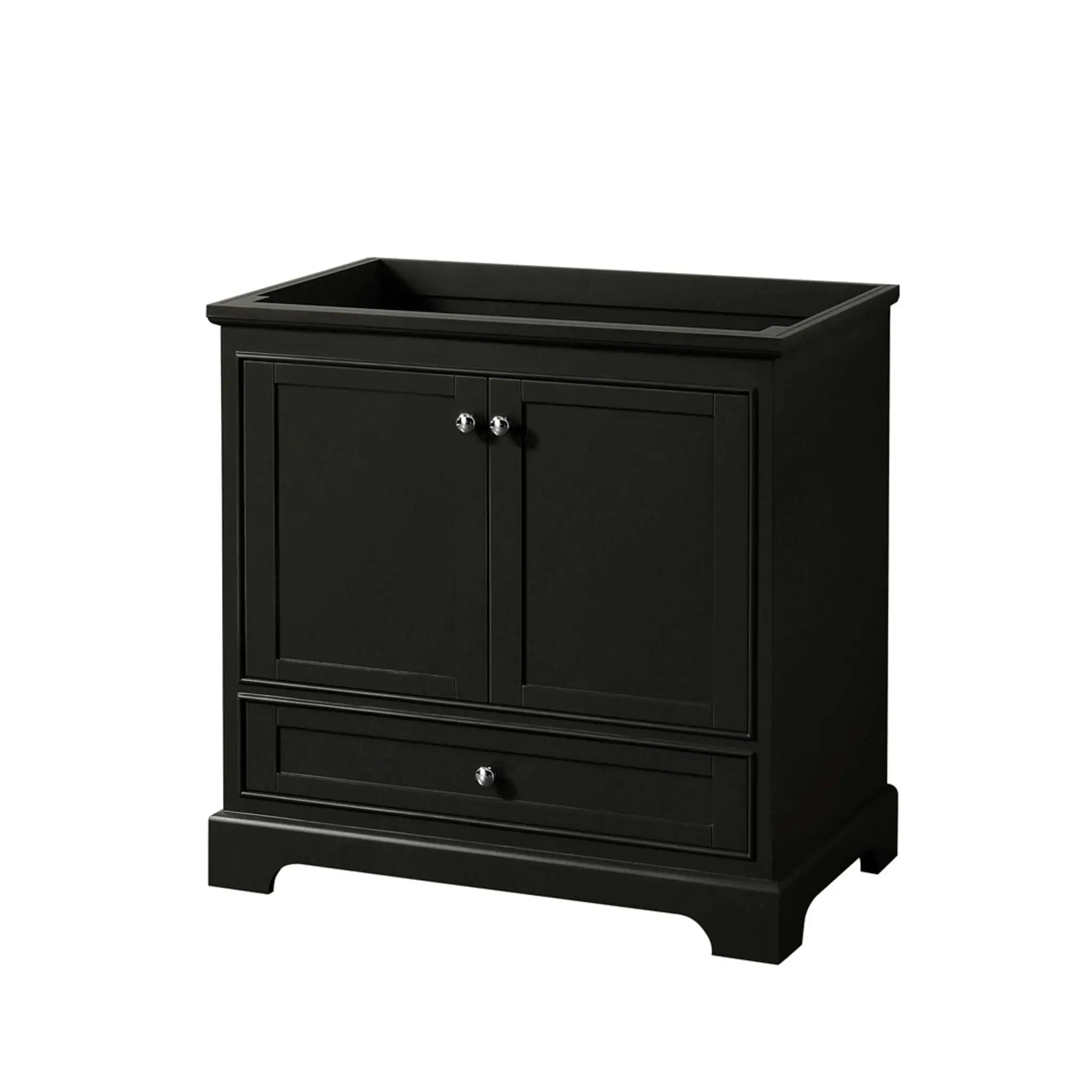 36" Deborah Single Bathroom Vanity in Dark Espresso with Polished Chrome Trim by Wyndham