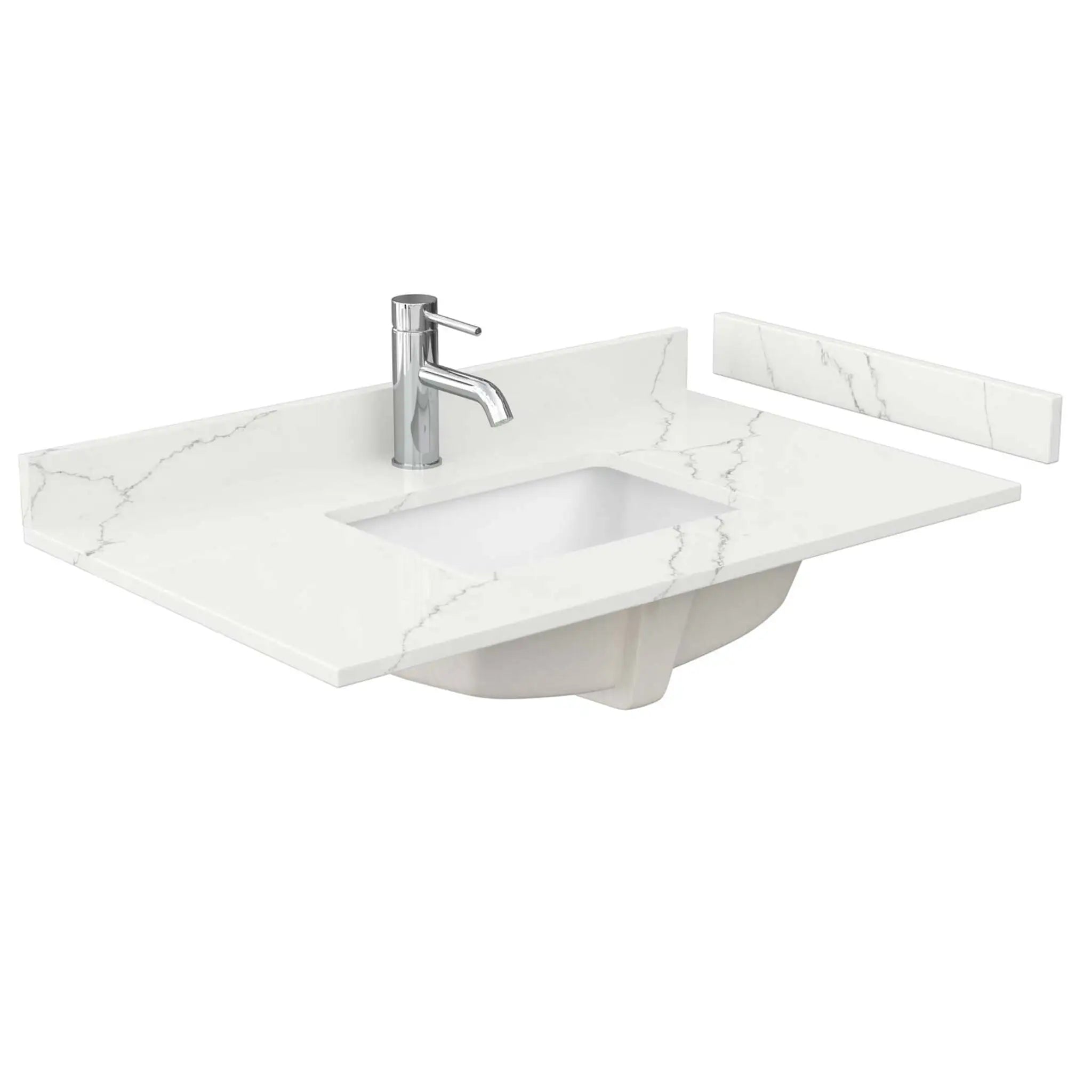 36" Deborah Single Bathroom Vanity in White with Matte Black Trim by Wyndham