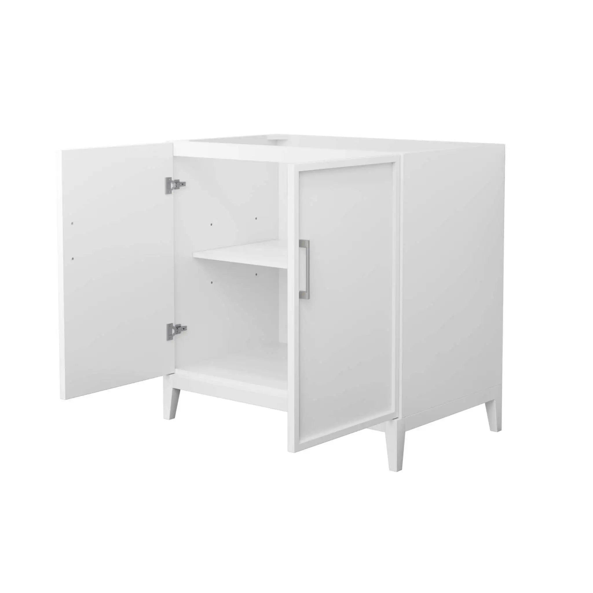 36" Elan Single Bathroom Vanity in White with Brushed Nickel Trim by Wyndham
