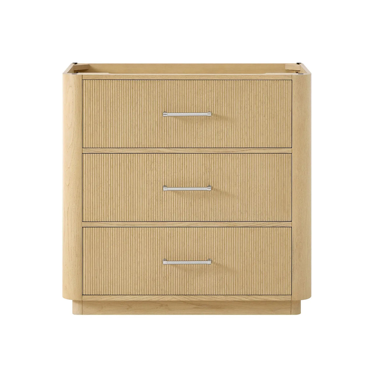 36" Francesca Single Bathroom Vanity Scandinavian Oak Brushed Nickel Trim by wyndham View 21