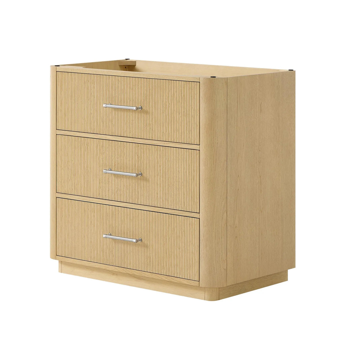 36" Francesca Single Bathroom Vanity Scandinavian Oak Brushed Nickel Trim by wyndham View 24