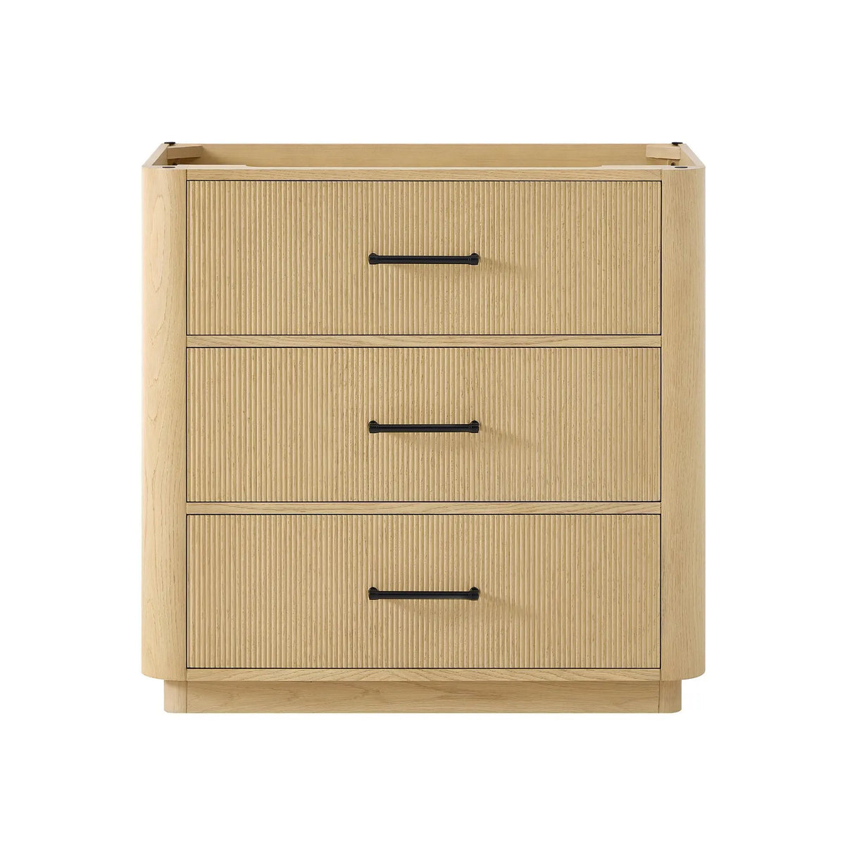 36" Francesca Single Bathroom Vanity Scandinavian Oak Matte Black Trim by wyndham View 21