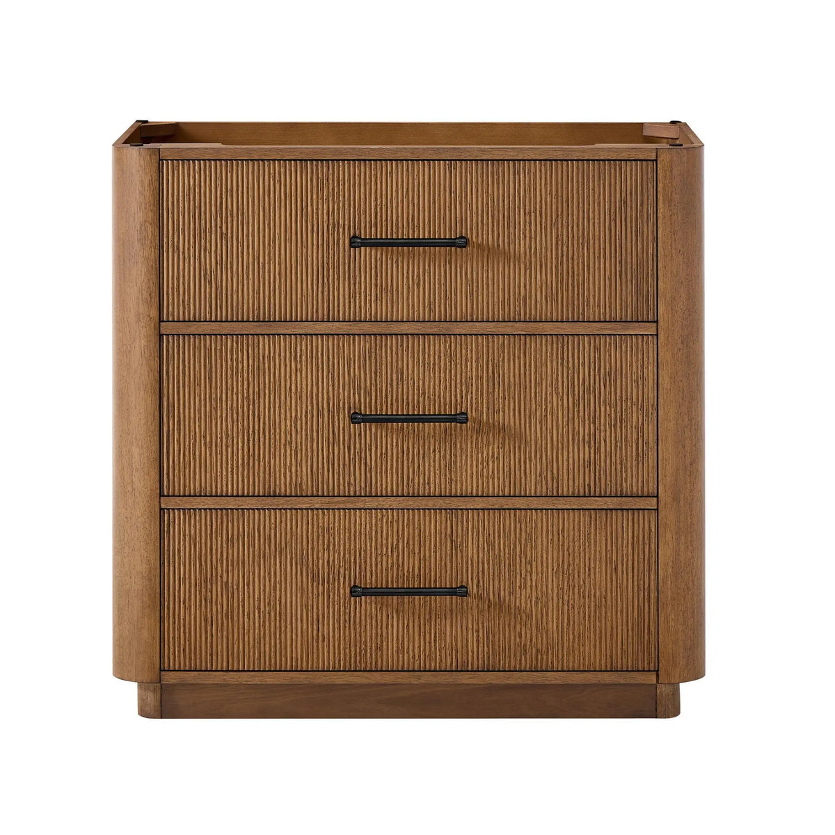 36" Francesca Single Bathroom Vanity Toasted Walnut Matte Black Trim by wyndham View 21