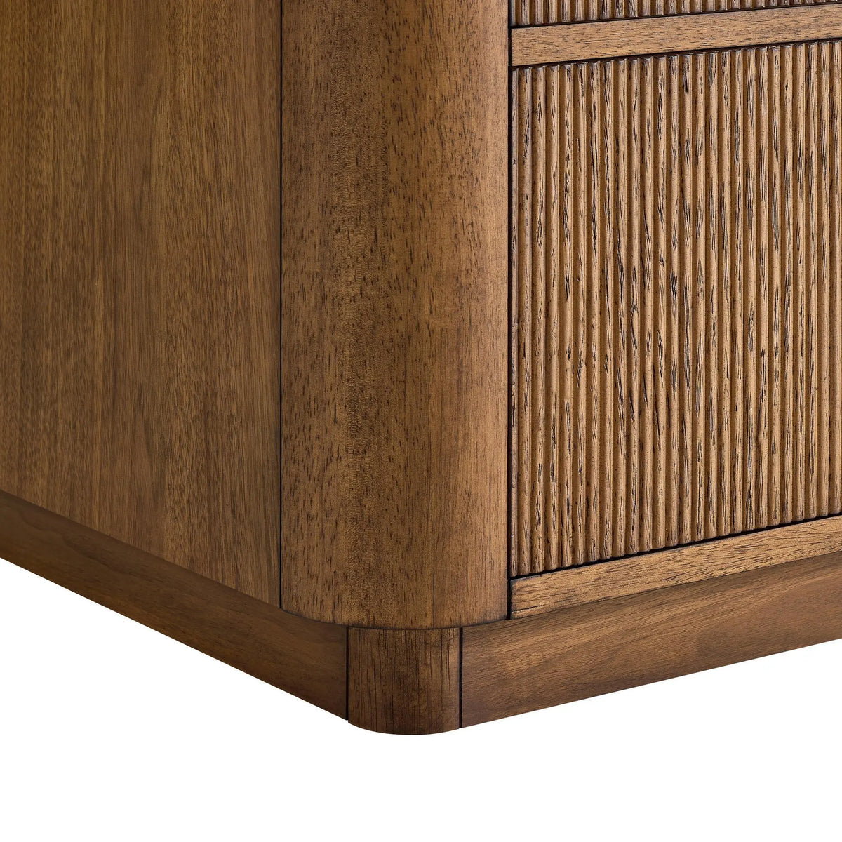 72" Francesca Double Bathroom Vanity Toasted Walnut Matte Black Trim by wyndham View 23