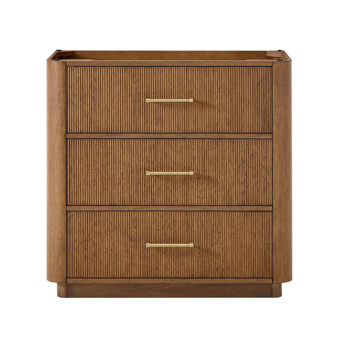 36" Francesca Single Bathroom Vanity Toasted Walnut Satin Bronze Trim by wyndham View 21