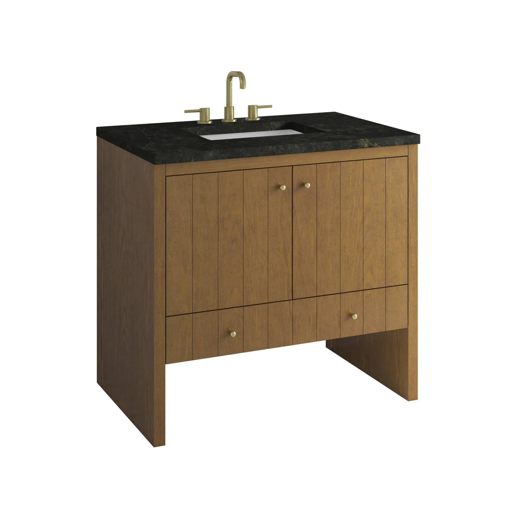 36" Hudson Single Vanity in Honey Oak by James Martin Vanities-Phantome Eclos 10