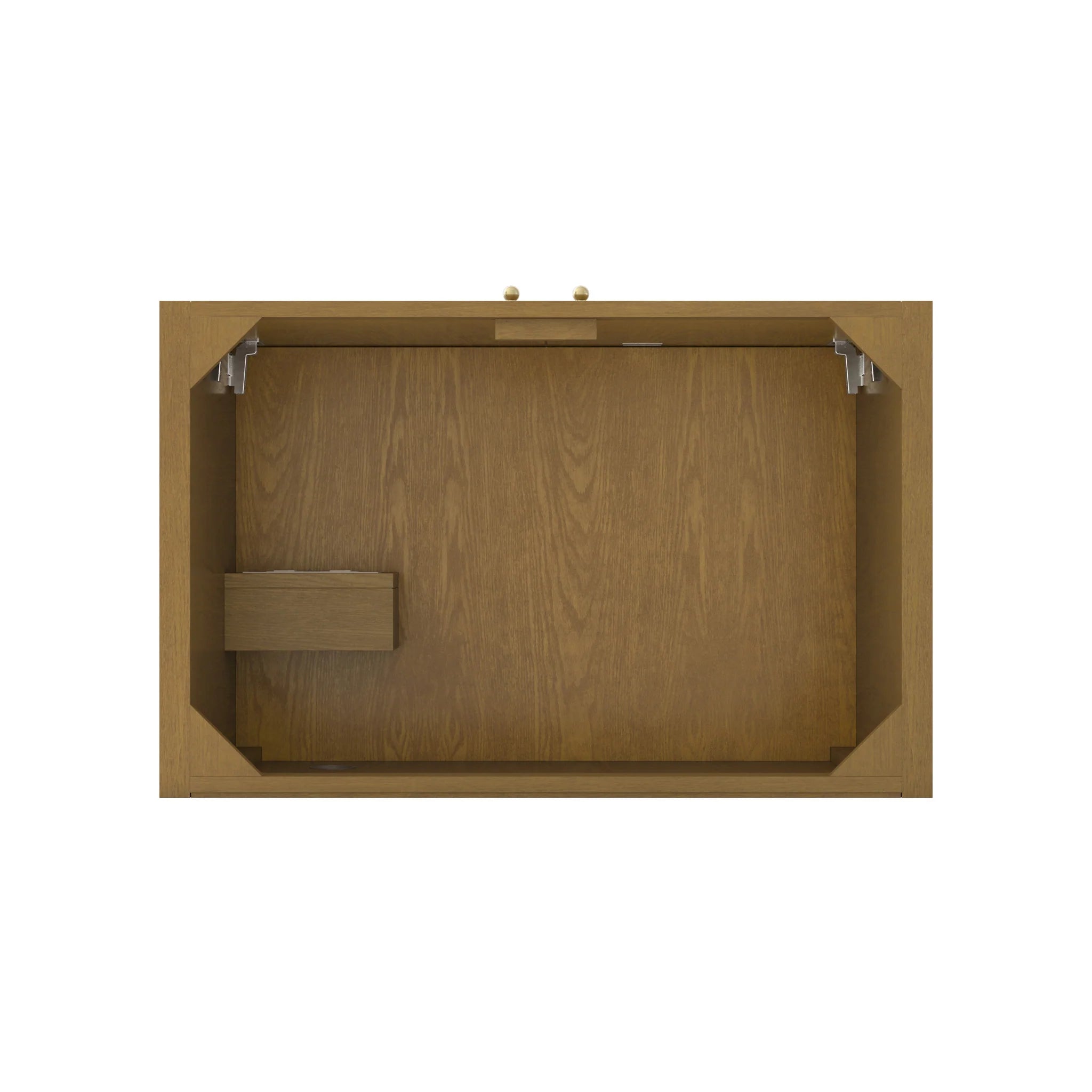 36" Hudson Single Vanity in Honey Oak by James Martin Vanities-White Zeus Silestone 8
