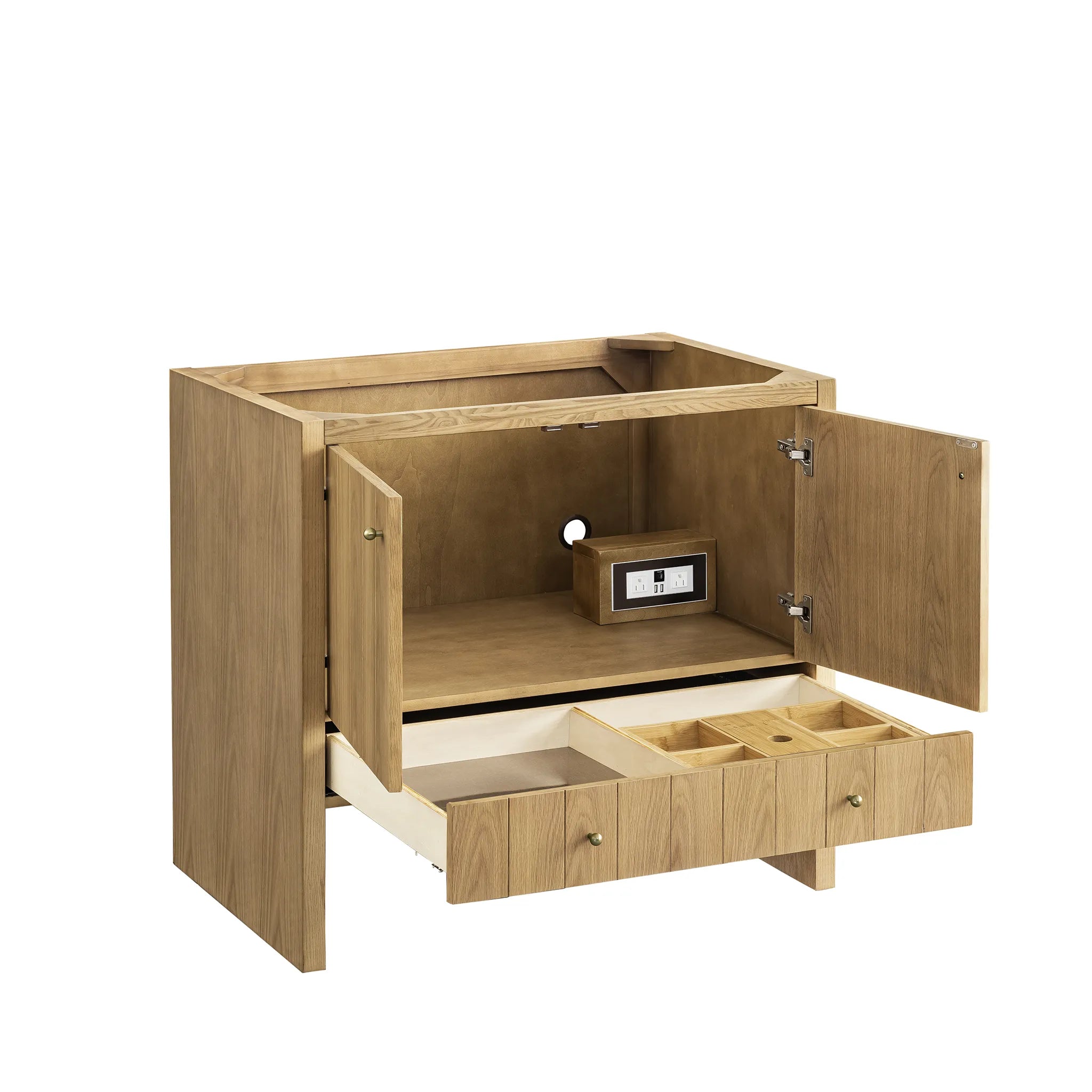 36" Hudson Single Vanity in Light Natural Oak-Cabinet Only-Not Available image 2