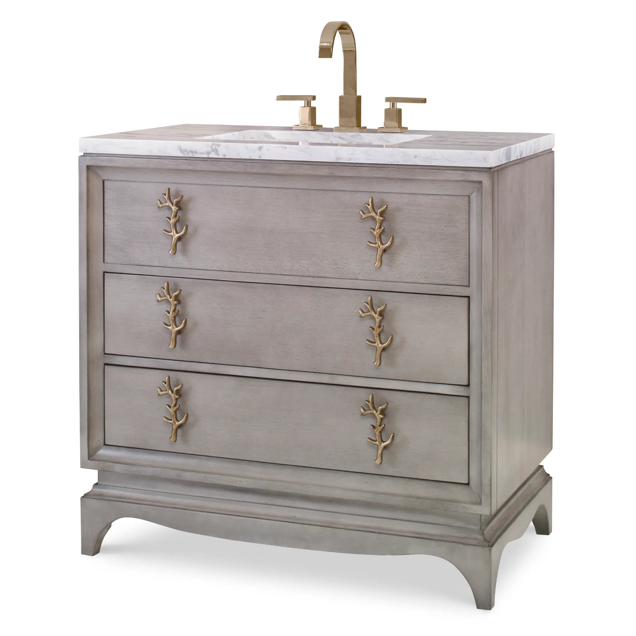 36" Isla Sink Chest - Warm Grey by Ambella Home image 1