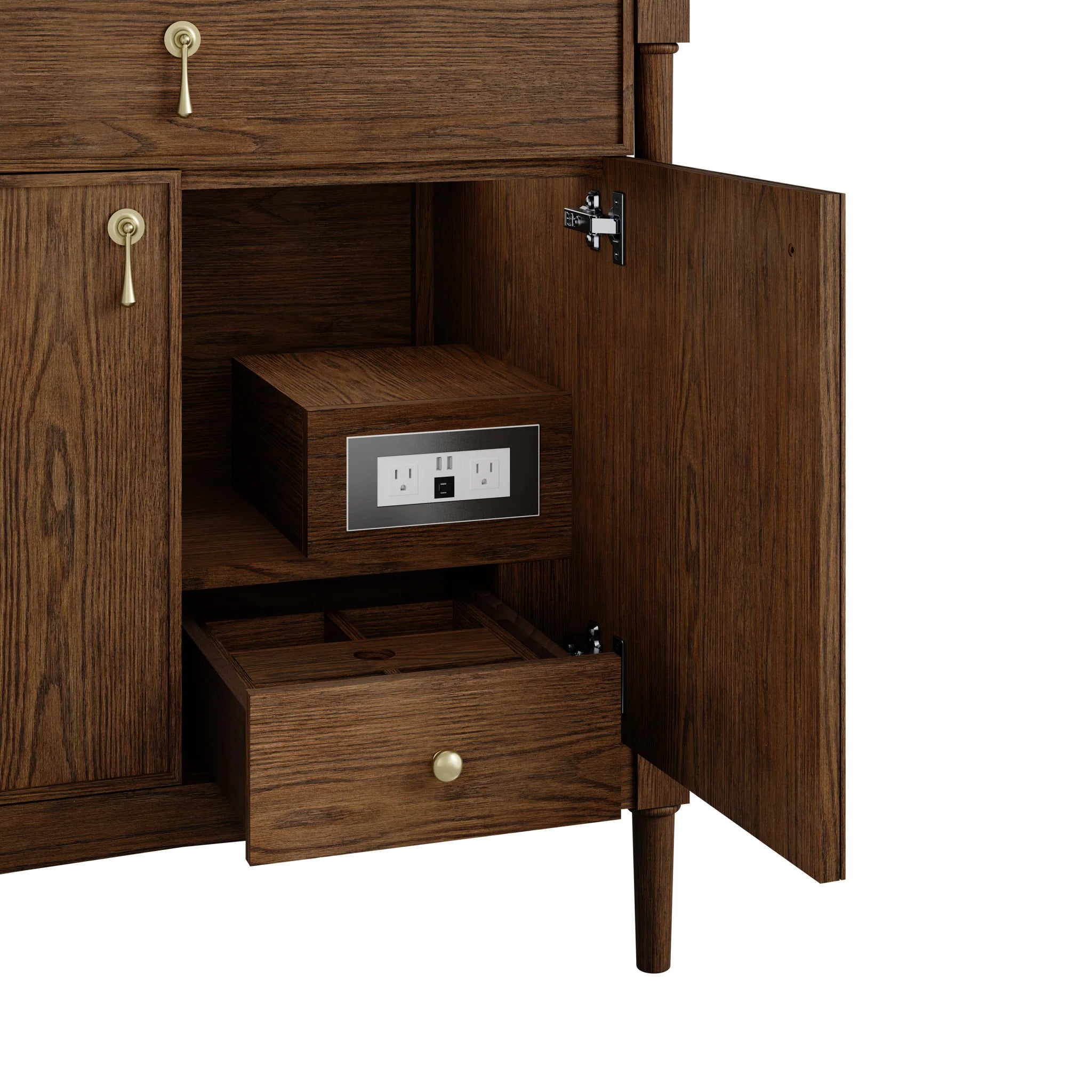 36" Kinnsden Single Vanity in Sable Oak by James Martin Vanities-Cabinet Only 6