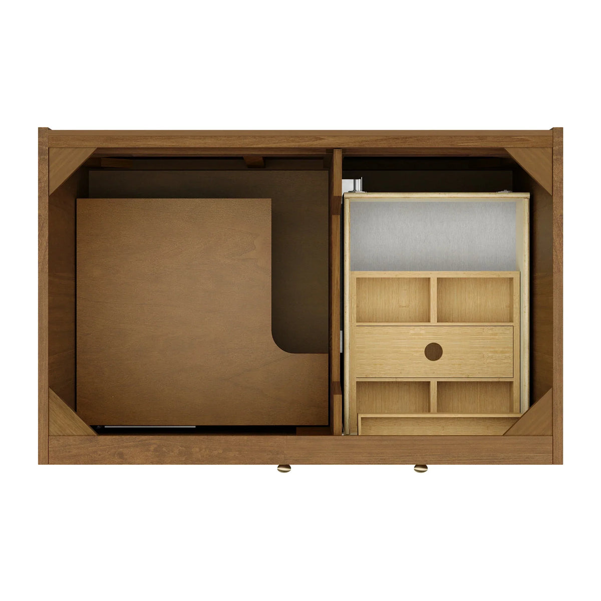 36" Laurent Single Vanity in Light Honey Oak-jmv-Cabinet Only-No Top image 121