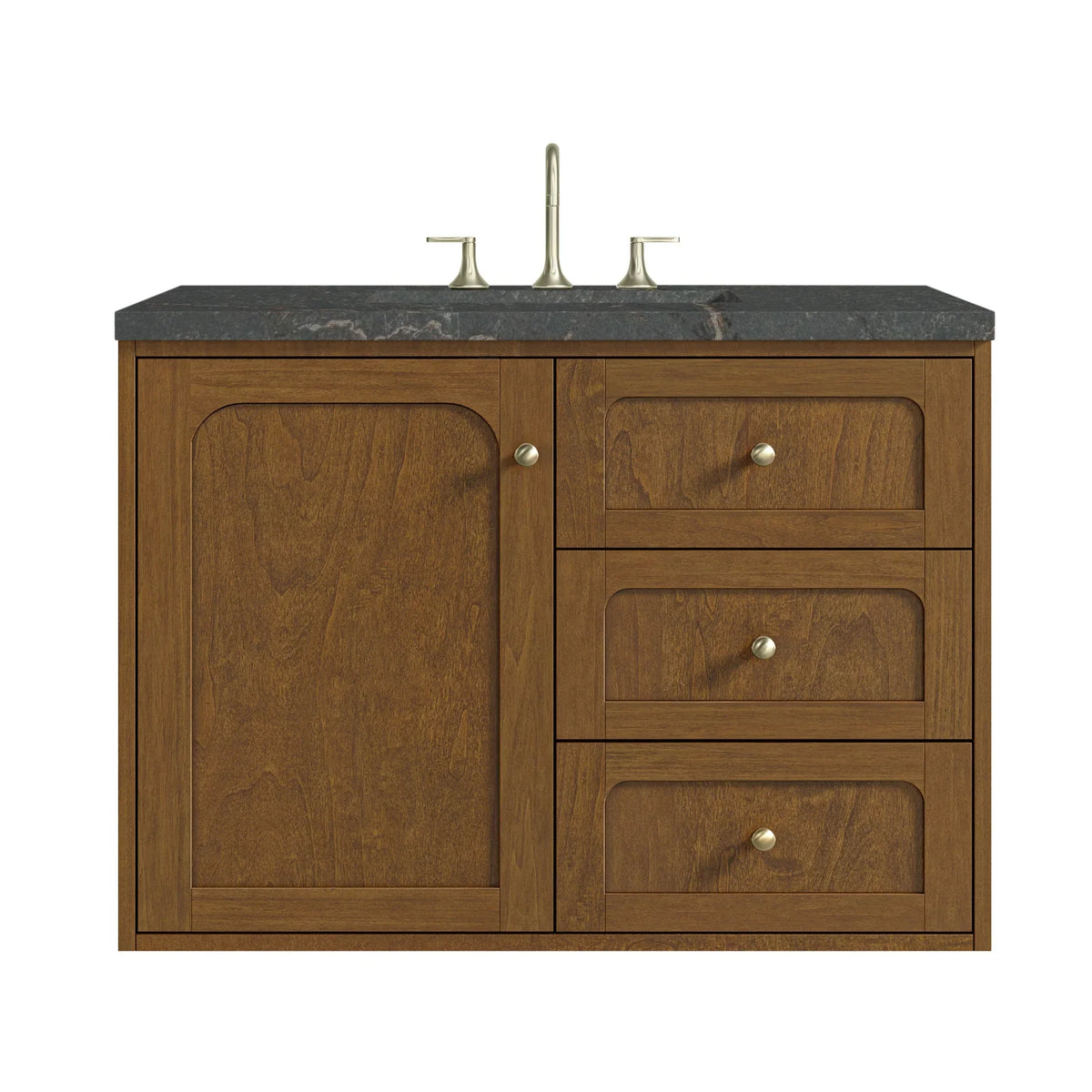 36" Laurent Single Vanity in Light Honey Oak-jmv-Parisien Bleu Silestone-8" Widespread image 62