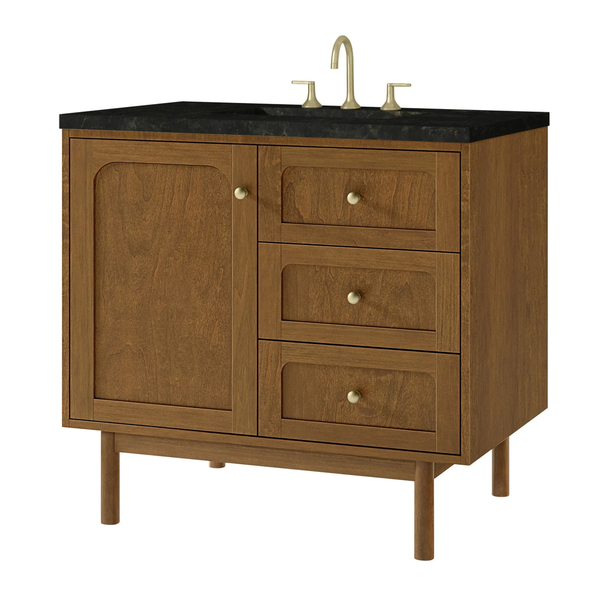 36" Laurent Single Vanity in Light Honey Oak-jmv-Phantome Eclos-8" Widespread image 70