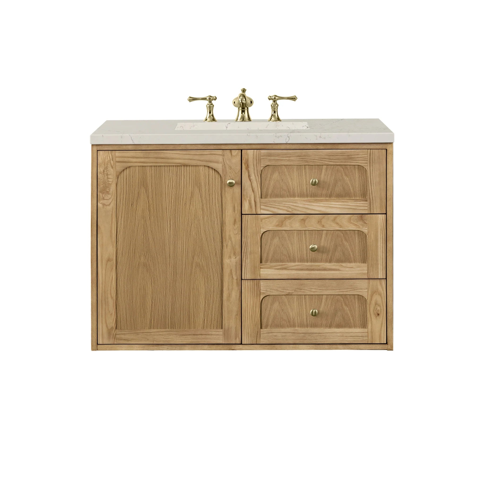 36-laurent-single-vanity-in-light-natural-oak-by-james-martin-vanities-siberian-silestone image 1