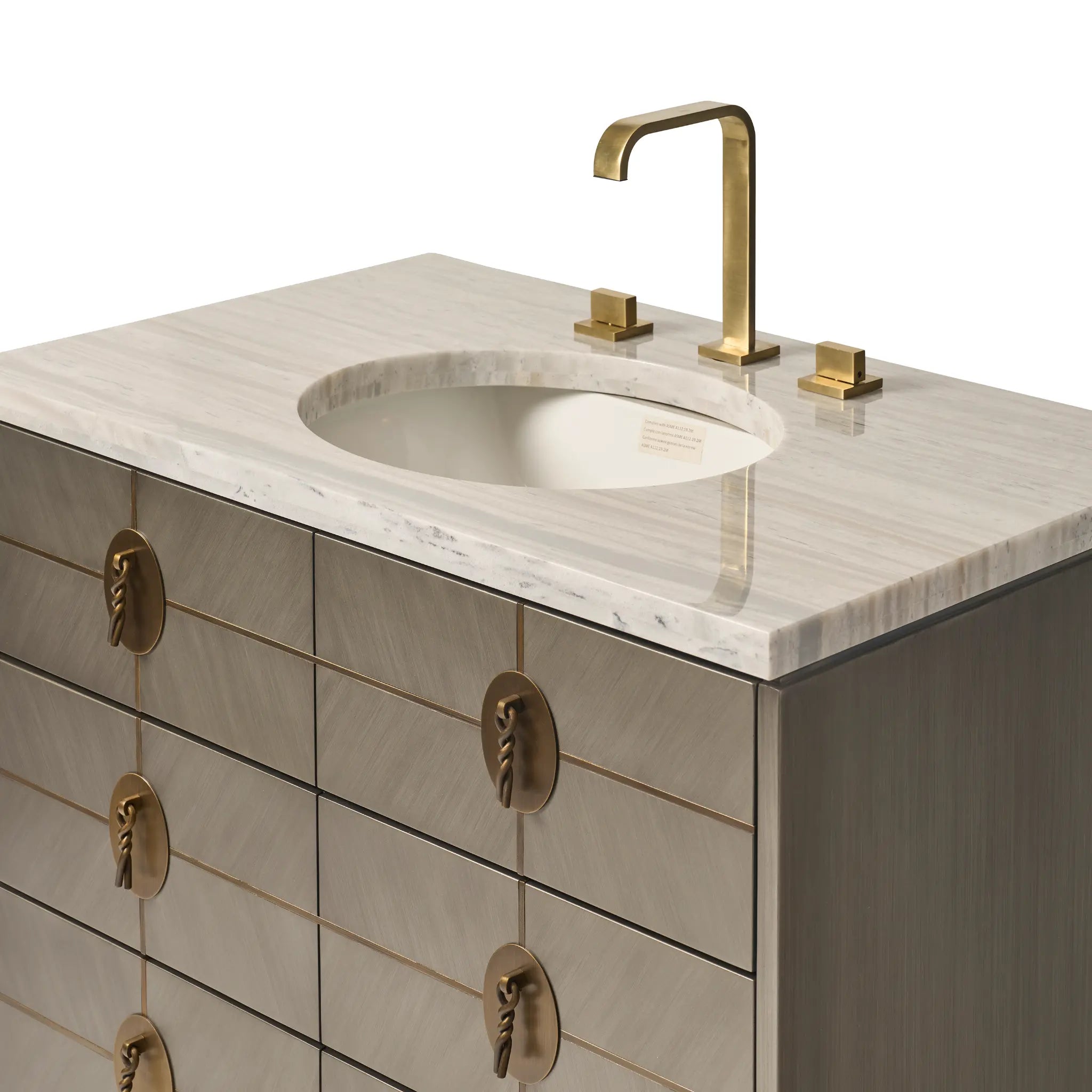 36" Longwood Sink Chest - Warm Grey by Ambella Home image 2