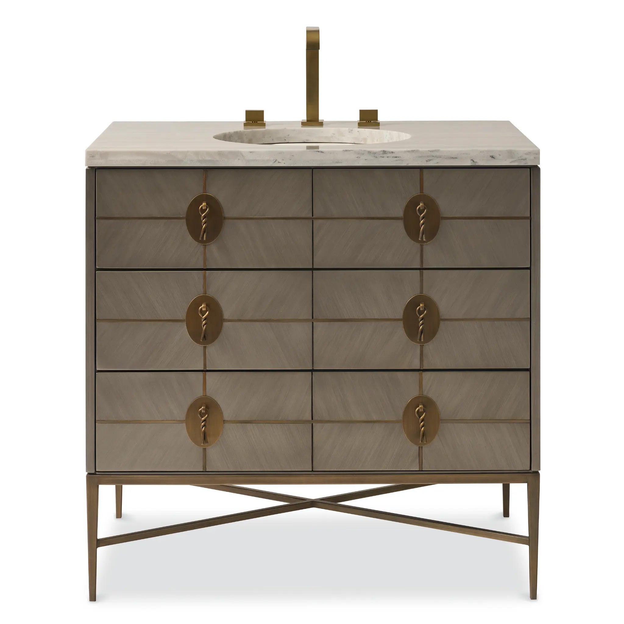 36" Longwood Sink Chest - Warm Grey by Ambella Home image