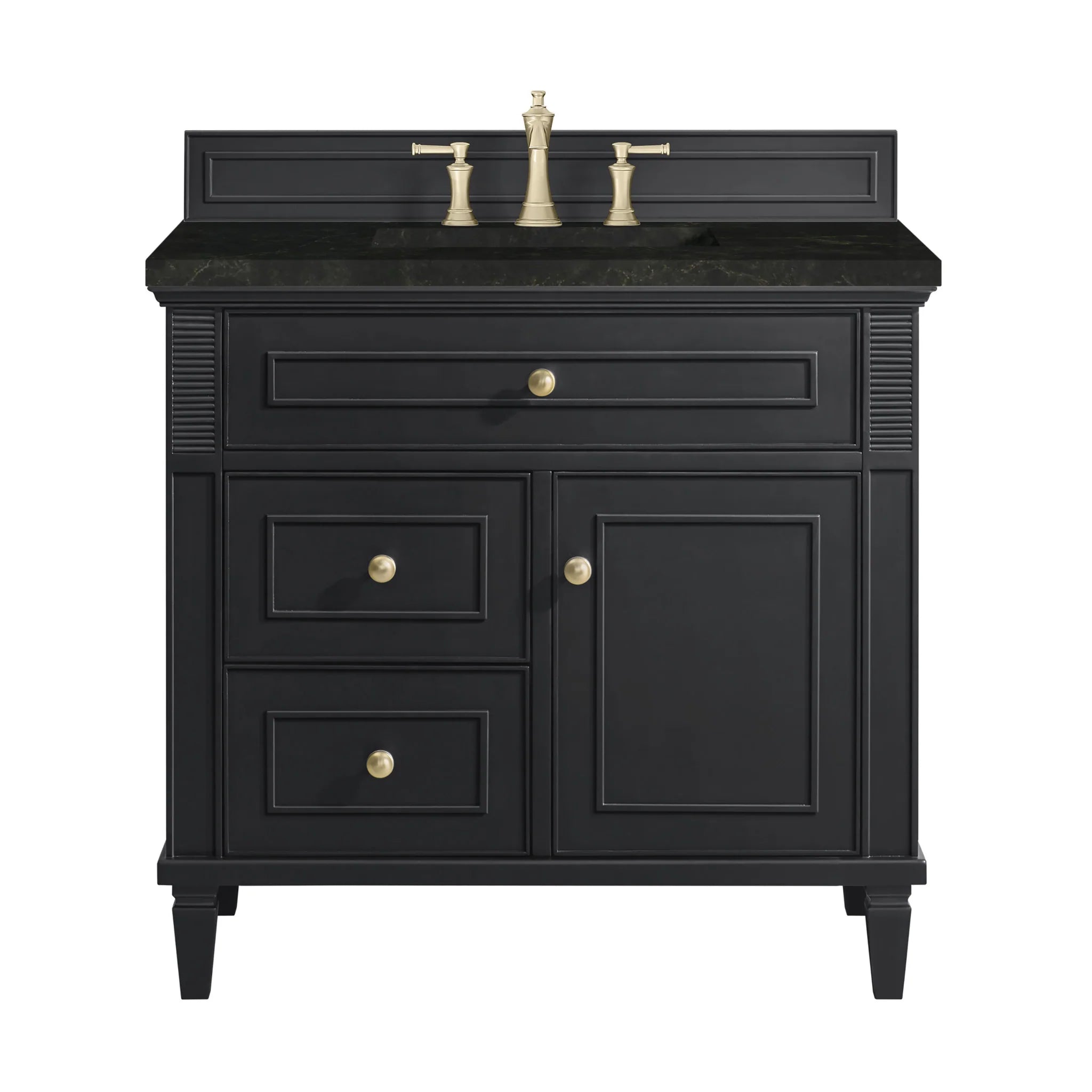 36-lorelai-single-vanity-in-black-onyx-by-james-martin-vanities-phantome-eclos-zero-silica image