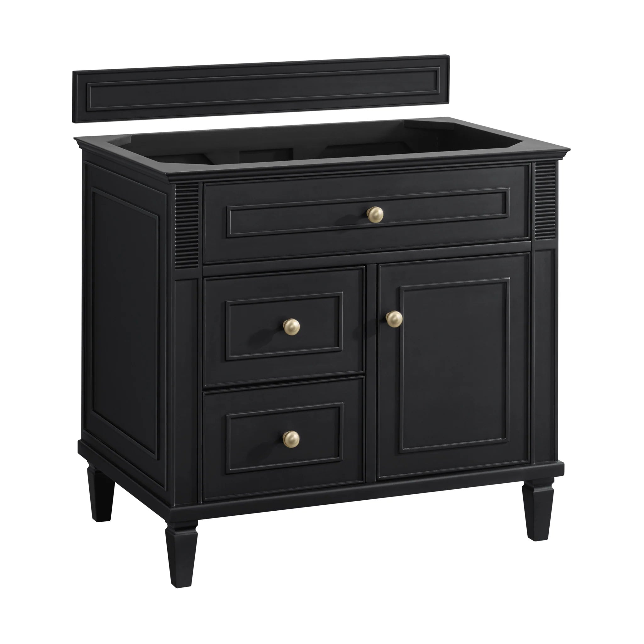 36-lorelai-single-vanity-in-black-onyx-by-james-martin-vanities-tajnar-eclos-zero-silica image 2