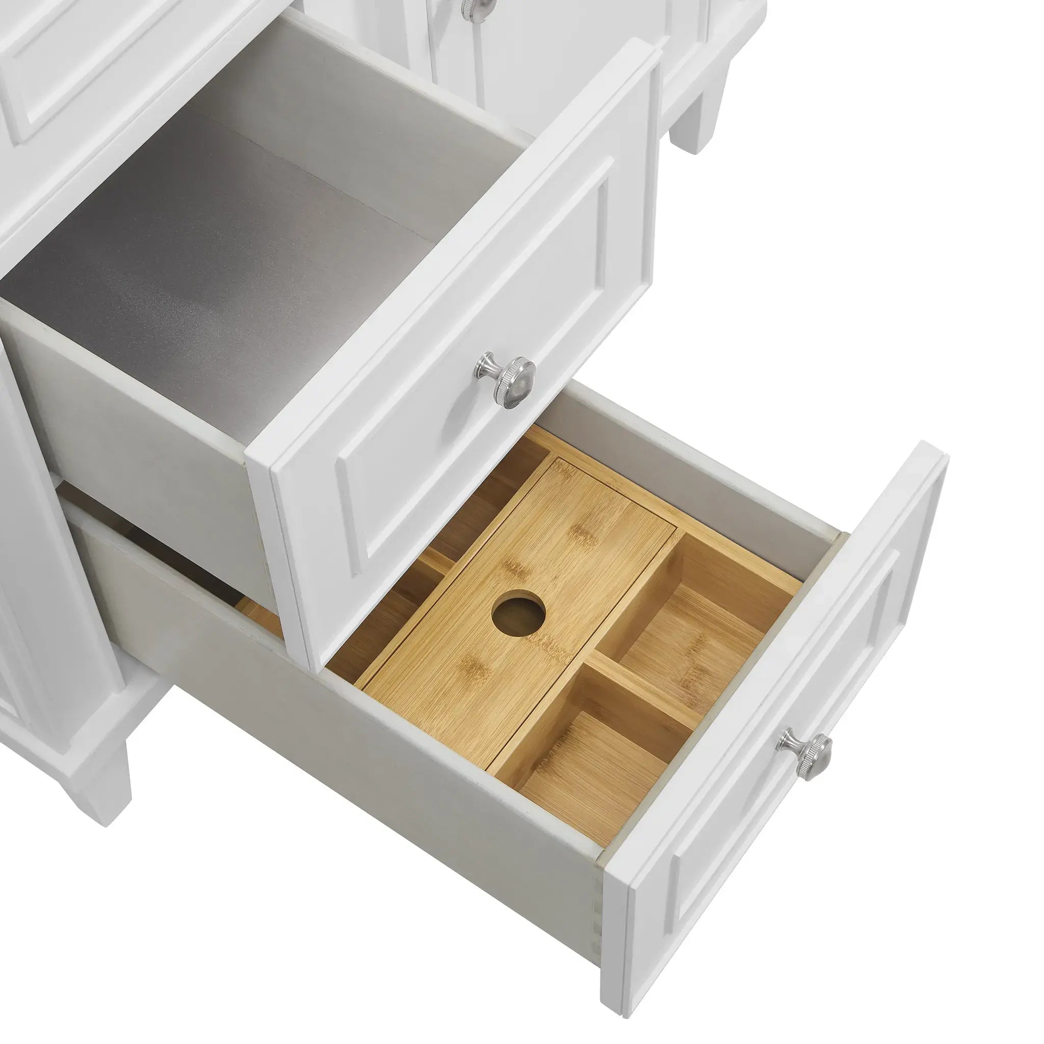 36" Lorelai Single Vanity in Bright White-Lime Delight Silestone-8" Widespread image 12