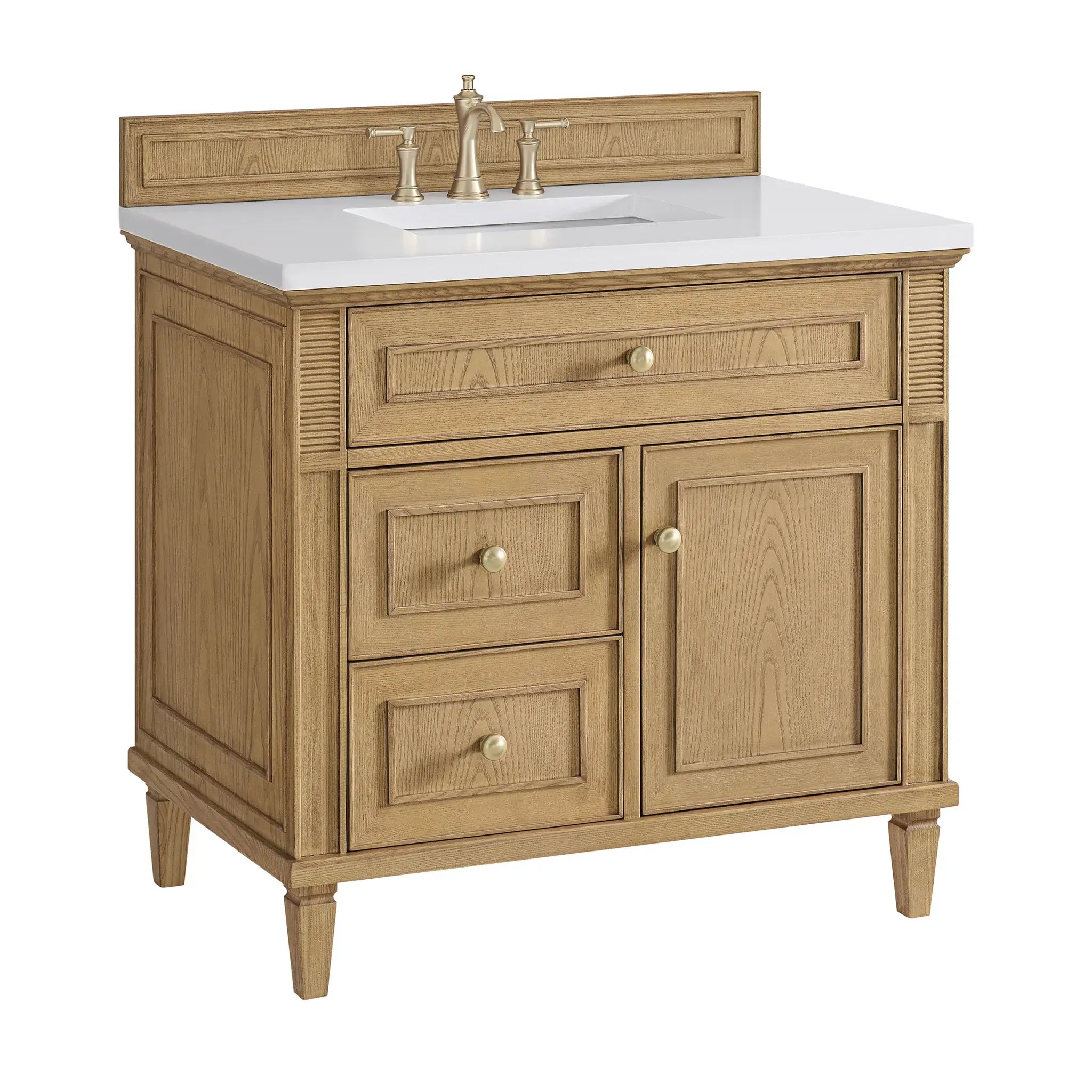 36" Lorelai Single Vanity in Light Natural Oak-Cabinet Only-Not Available image 4