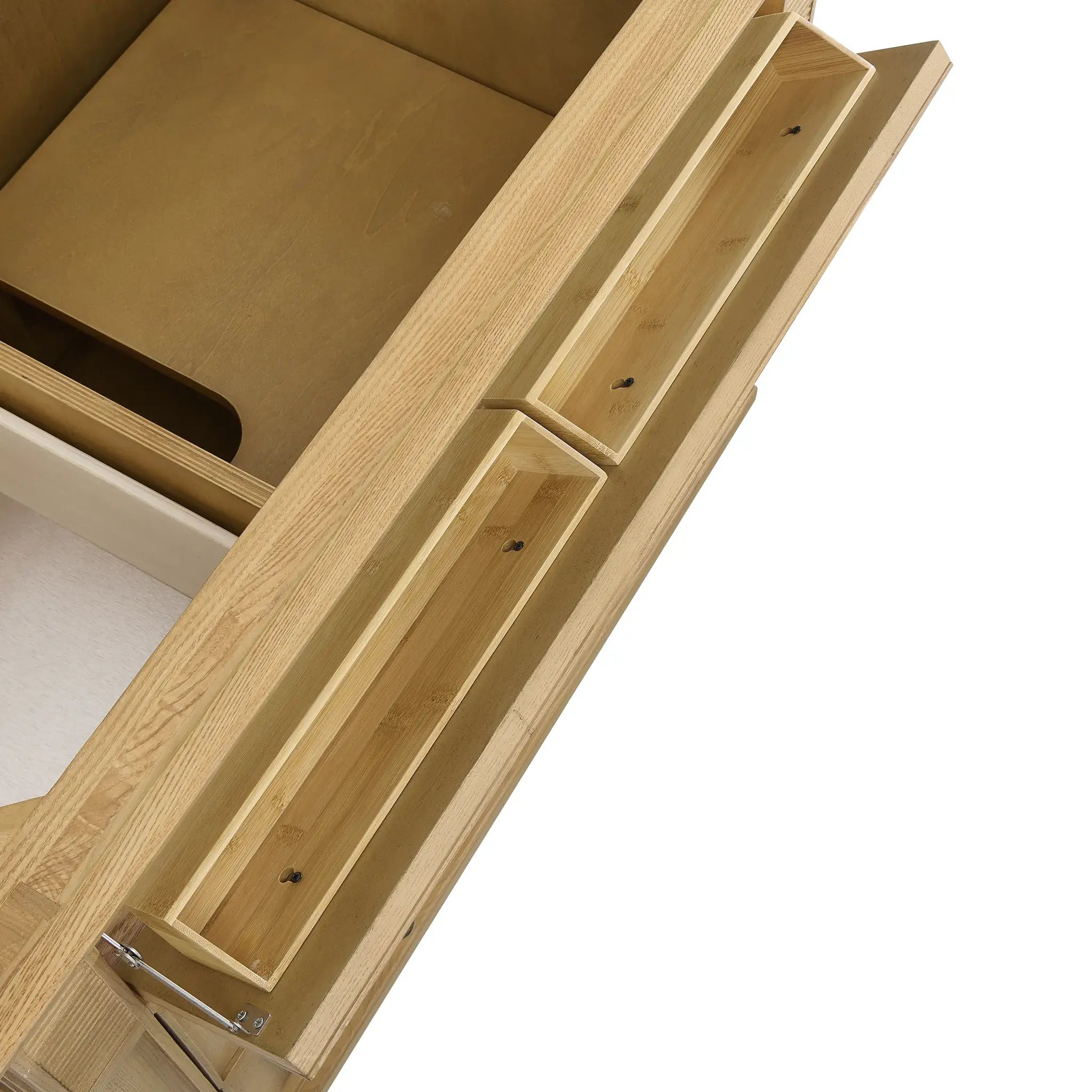 36" Lorelai Single Vanity in Light Natural Oak-Lime Delight Silestone-8" Widespread image 13